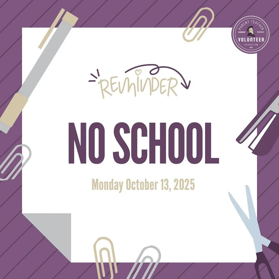 Quick Reminder: No School this Monday 10/13, we hope you have a great long weekend!