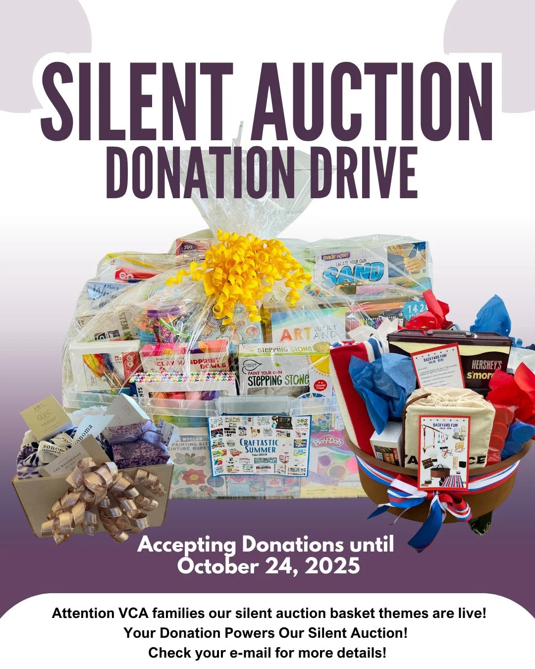 Our Silent Auction deadline is quickly approaching be sure to get your contributions in by this Friday October 24, 2025! Silent Auction Links can be found in the Herald for access
The success of our Gala's silent auction depends on the generous cont