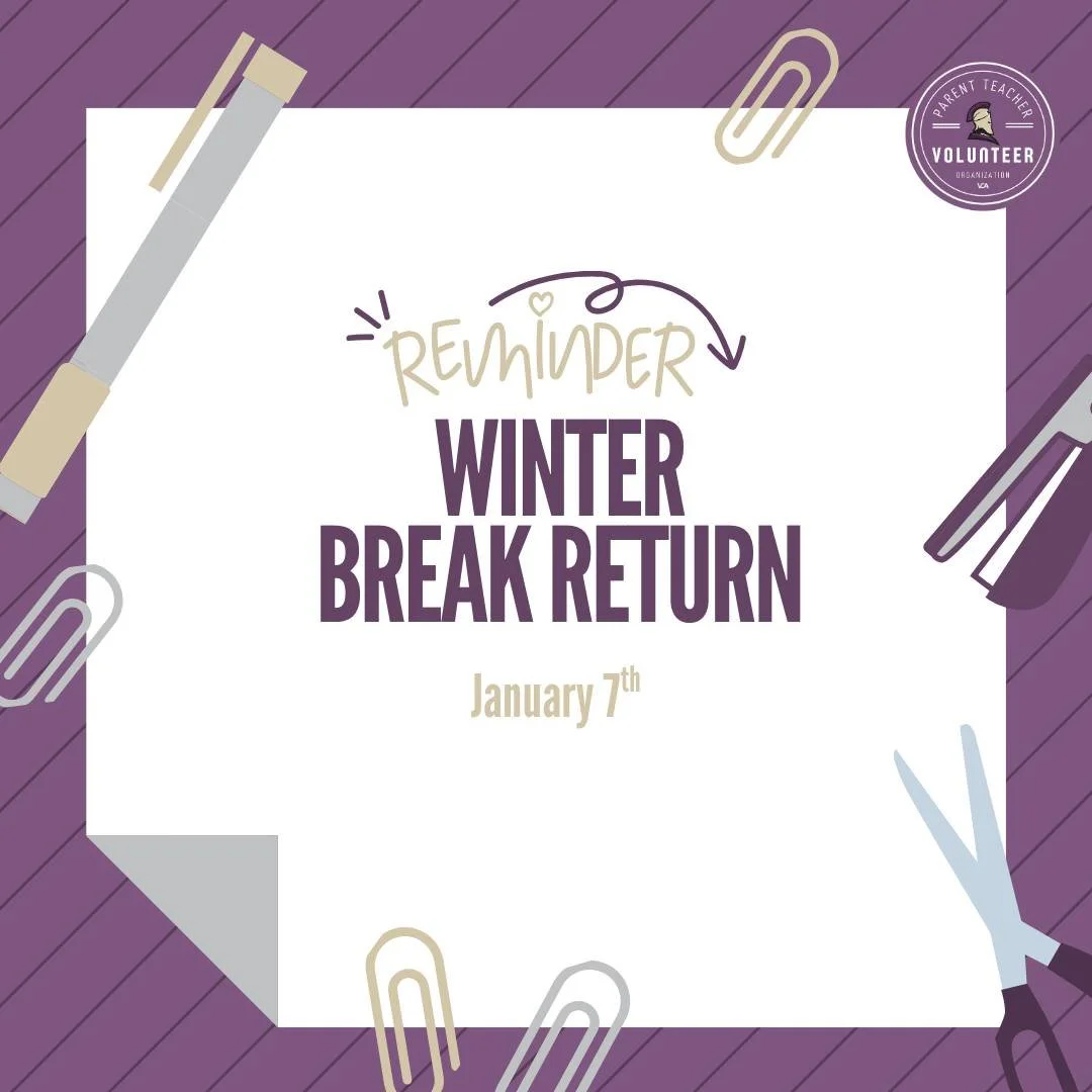 🎉Happy New Year VCA. It's a new year to be thankful for and we can't wait to see you back on Jan 7th. Until then, enjoy your last days of Winter Break.