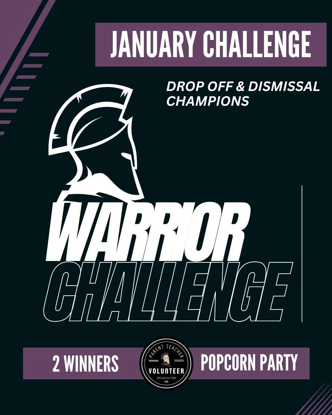💪 January Warrior Challenge: Drop‑Off &amp; Dismissal Excellence 💪
This month, we&rsquo;re focusing our Warrior Challenge on one of the most important parts of our school day-dismissal and drop‑off. Smooth, safe transitions help our students start 