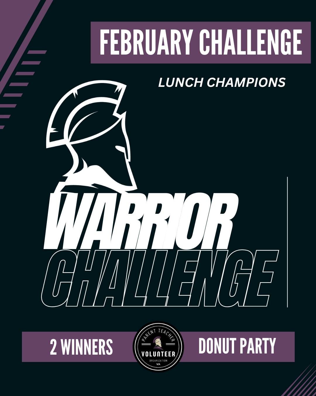 🛡️ February Warrior Challenge: Lunch Champions🍽
So, whether you eat or drink, or whatever you do, do all to the glory of God.&rdquo; &mdash; 1 Corinthians 10:31

February&rsquo;s Warrior Challenge invites our students to become true Lunch Champions
