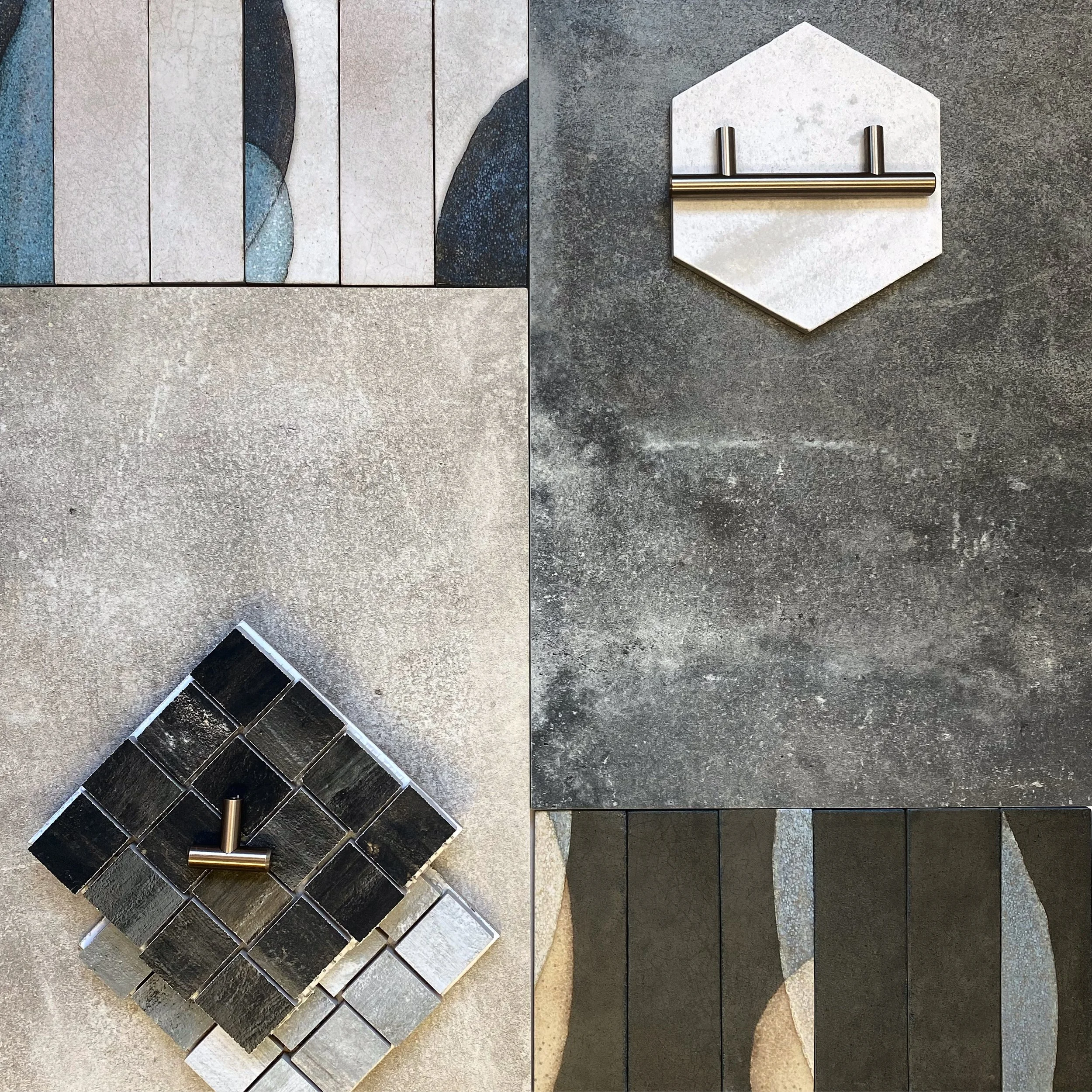 Wow Pottery mood board for a kitchen backsplash, designed and photographed by Sara Trotter / Chroma Maison Design.