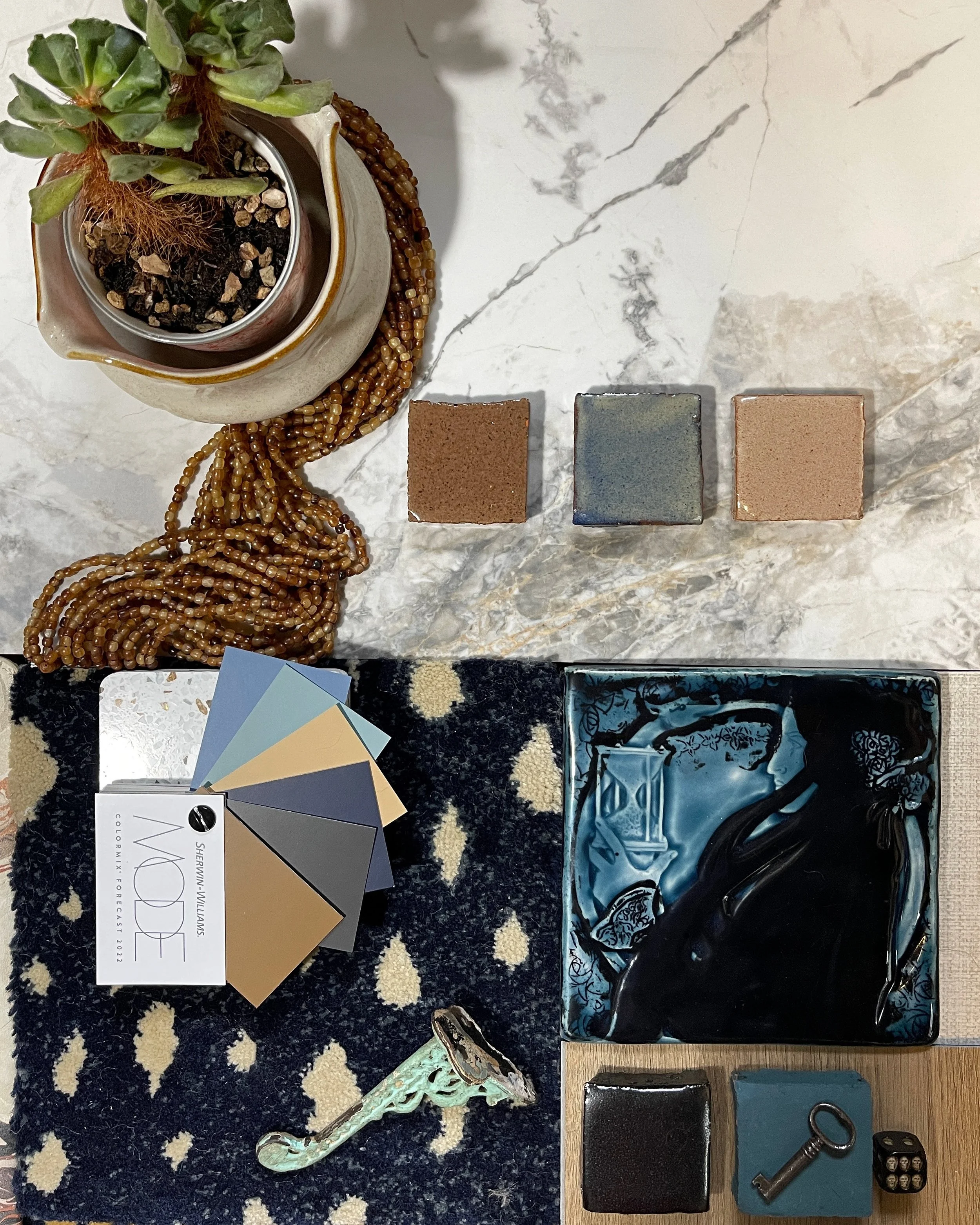 Mood Board with Stark Carpet by Sara Trotter / Chroma Maison Design.