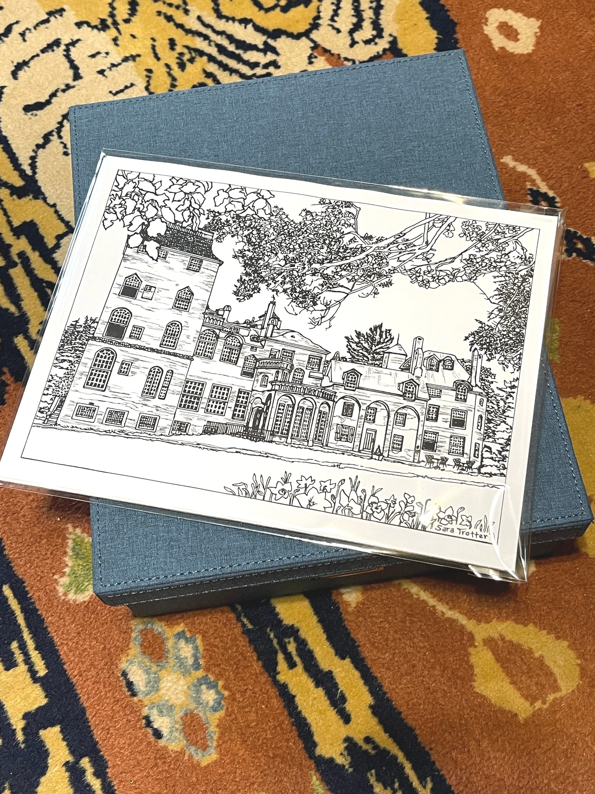 Exterior of Fonthill Castle print for sale, by Sara Trotter.