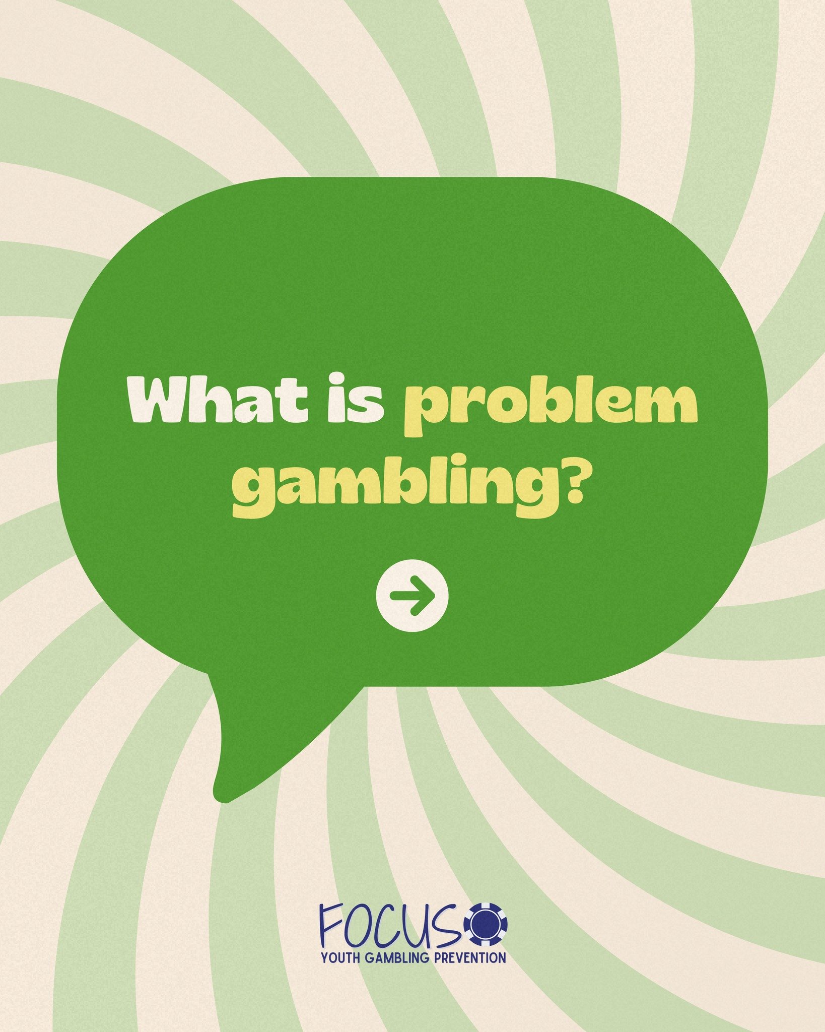 Problem gambling is a major issue that is impacting both adults and our youth. It is something that can and does ruin lives and will continue to do so. It is important to understand what it is and the risks associated with it to work on preventing it