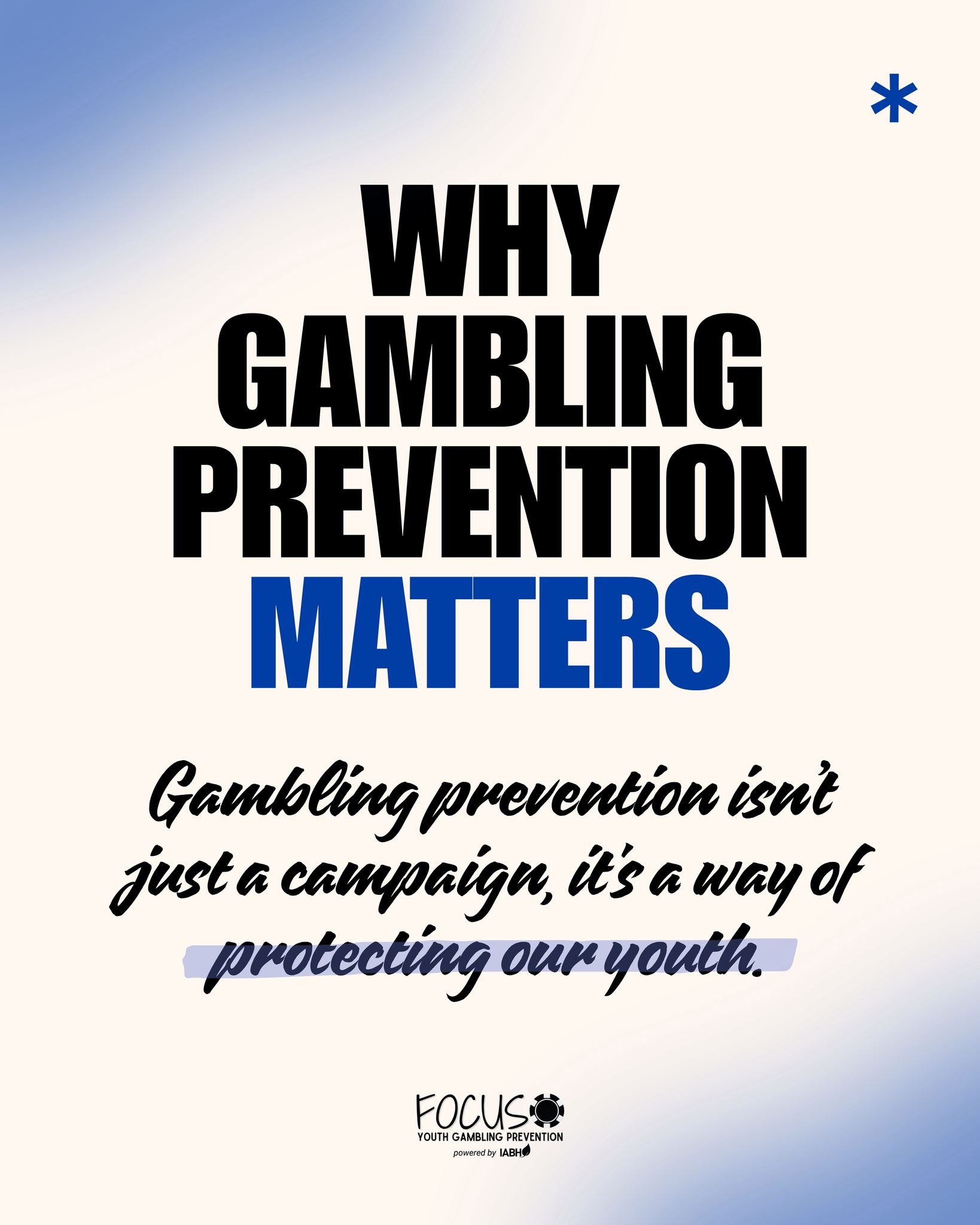 Gambling prevention isn't just a campaign.

It's protecting mental health, futures, and youth.

Research shows:
Early gambling exposure normalizes risky behaviors due to youth brains still developing.
These risks can also show up in other ways, such 