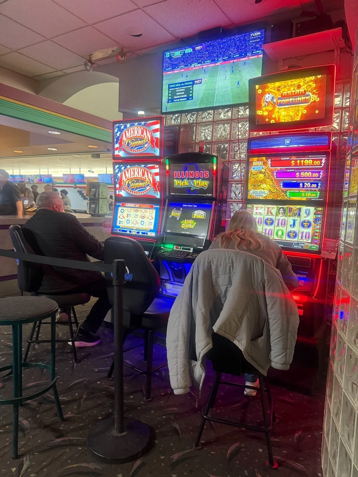 At a bowling alley full of youth, the bright and shiny lights scream out at people to gamble. Many people are desensitized to this, but why is this the norm?