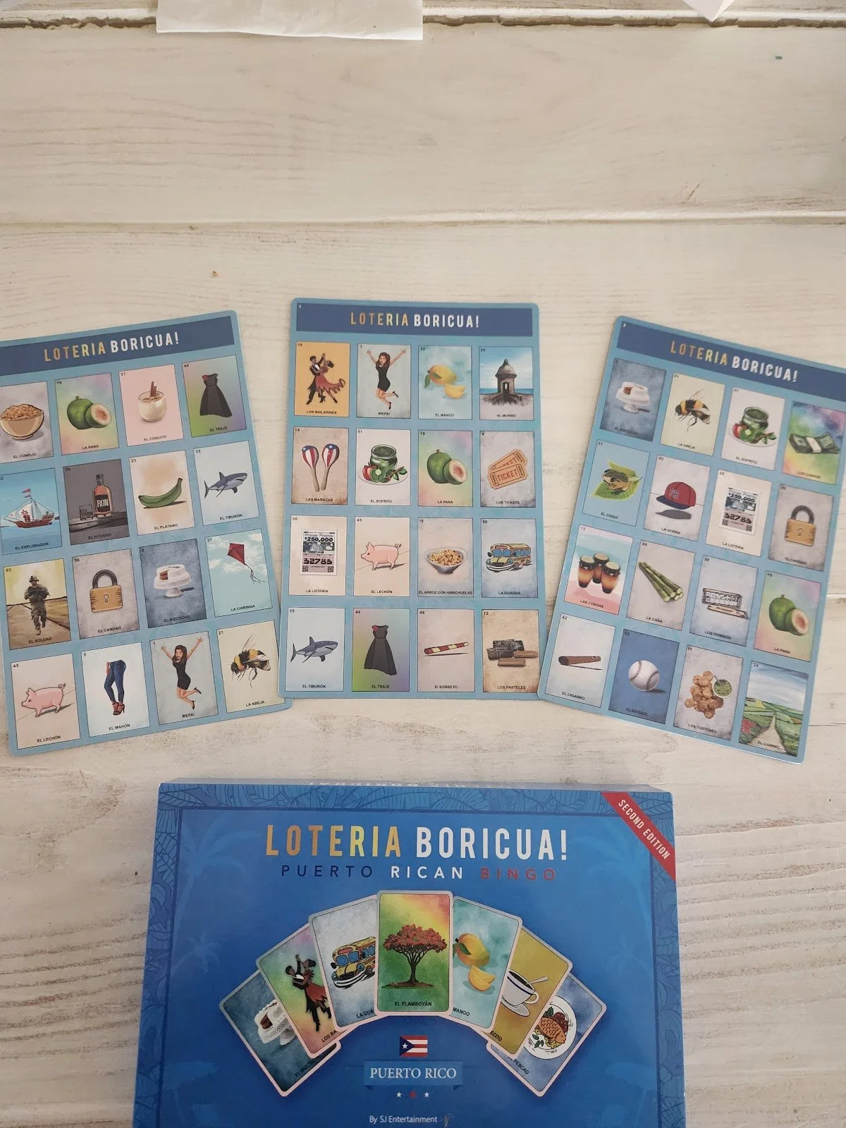 A picture of Puerto Rican Bingo. A game that is very common where money is placed and is often played among friends and family. Something that many kids grow up playing.