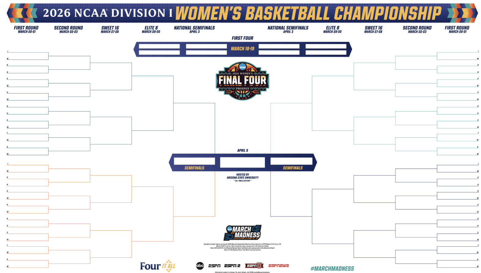 NCAA Women's Basketball March Madness Fundraiser