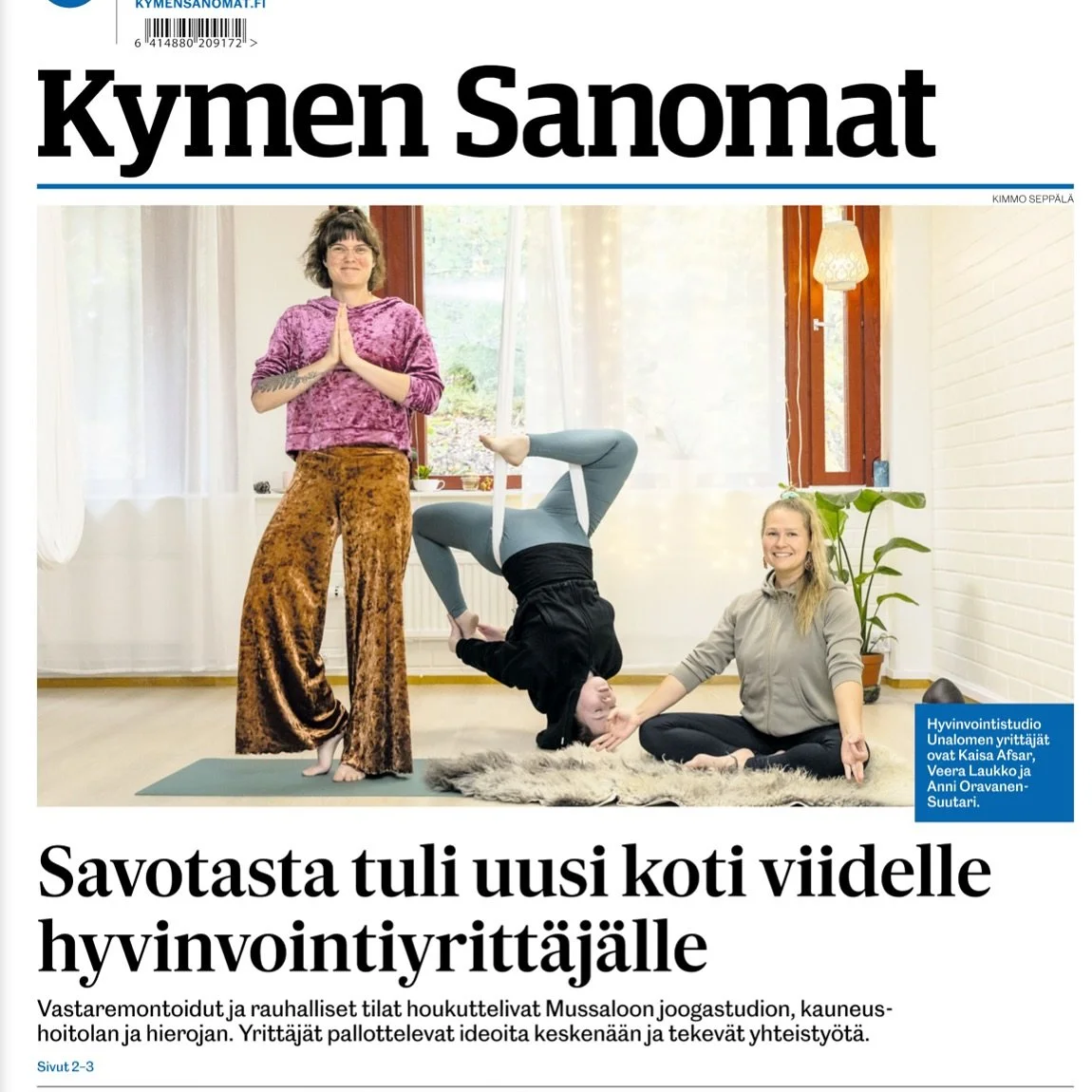 Päästiin etusivulle!💗✨
Tämä on mulle henkilökohtaisesti tosi iso asia, tulla tällä tavalla näkyväksi omalla kotipaikkakunnalla omana itsenäni.💗
Oon asunut Kotkassa koko ikäni, tehnyt monenlais