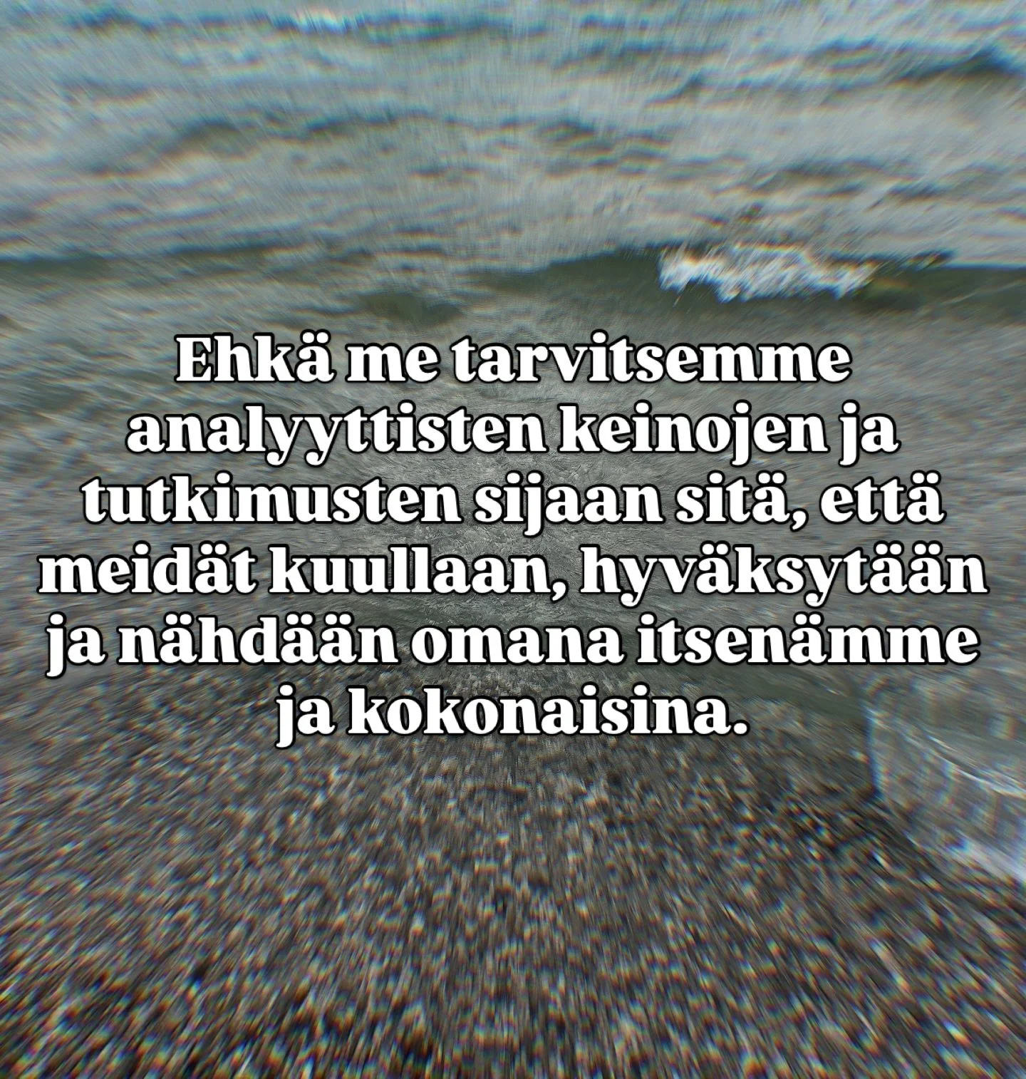 Kohtaamisen voima.💫

Omassa el&auml;m&auml;ss&auml;ni kaikenlaisella vertaistuella on ollut todella suuri merkitys monenlaisessa el&auml;m&auml;n k&auml;&auml;nteess&auml; ja py&ouml;rremyrskyn keskell&auml;.🌪️

Olen toki saanut hyv&auml;&auml; ja 