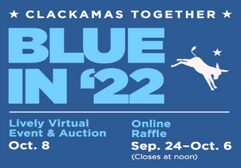 It’s Official: Senator Ron Wyden to give Keynote at Clackamas County Democrats’ fundraiser- LIVELY VIRTUAL EVENT, Saturday, October 8, 2022