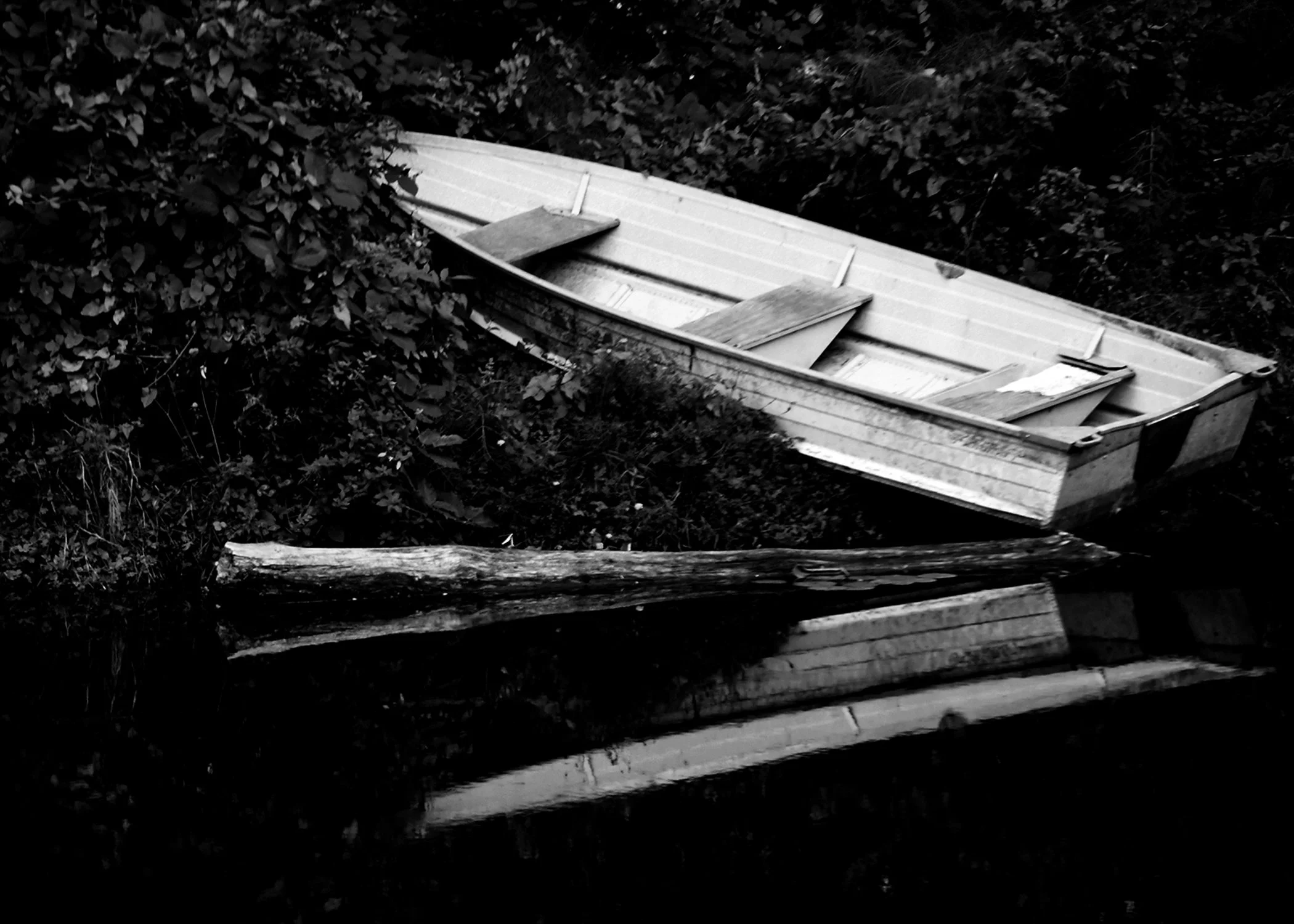 BW Boat Reflection.jpg