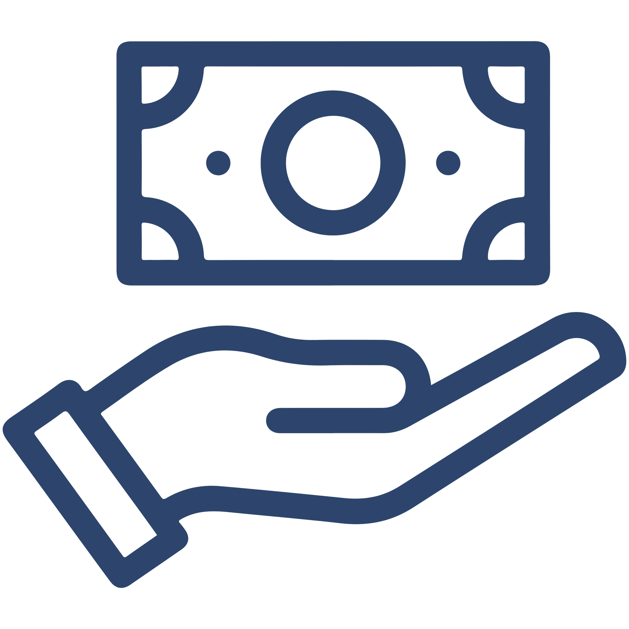 Icon of a hand holding a dollar bill with a dollar sign in the center.