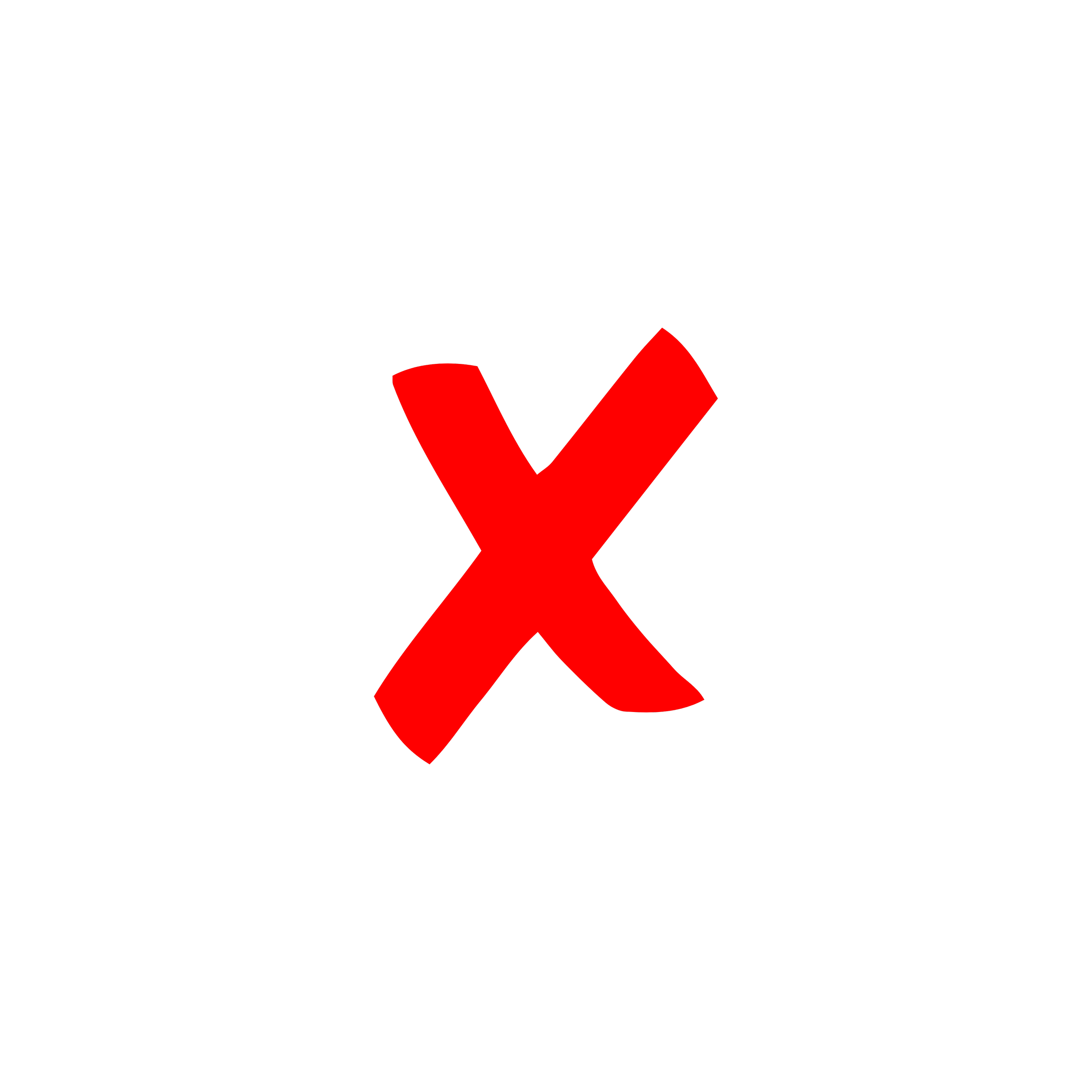 Red 'X' mark over a black and white background of a digital video camera