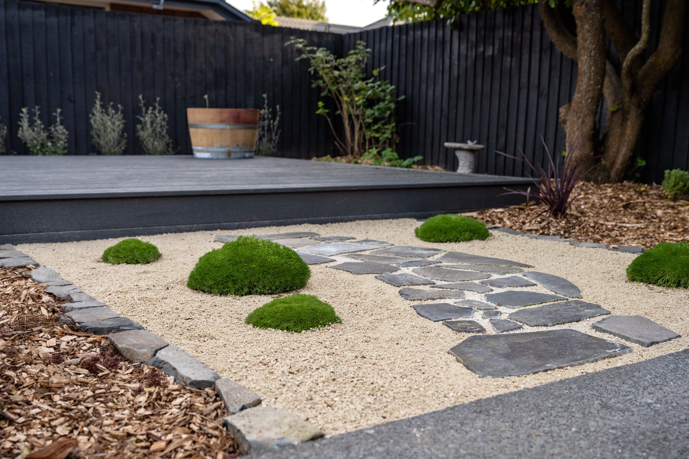 Crazy paving, limestone chip, halswell quarry stone