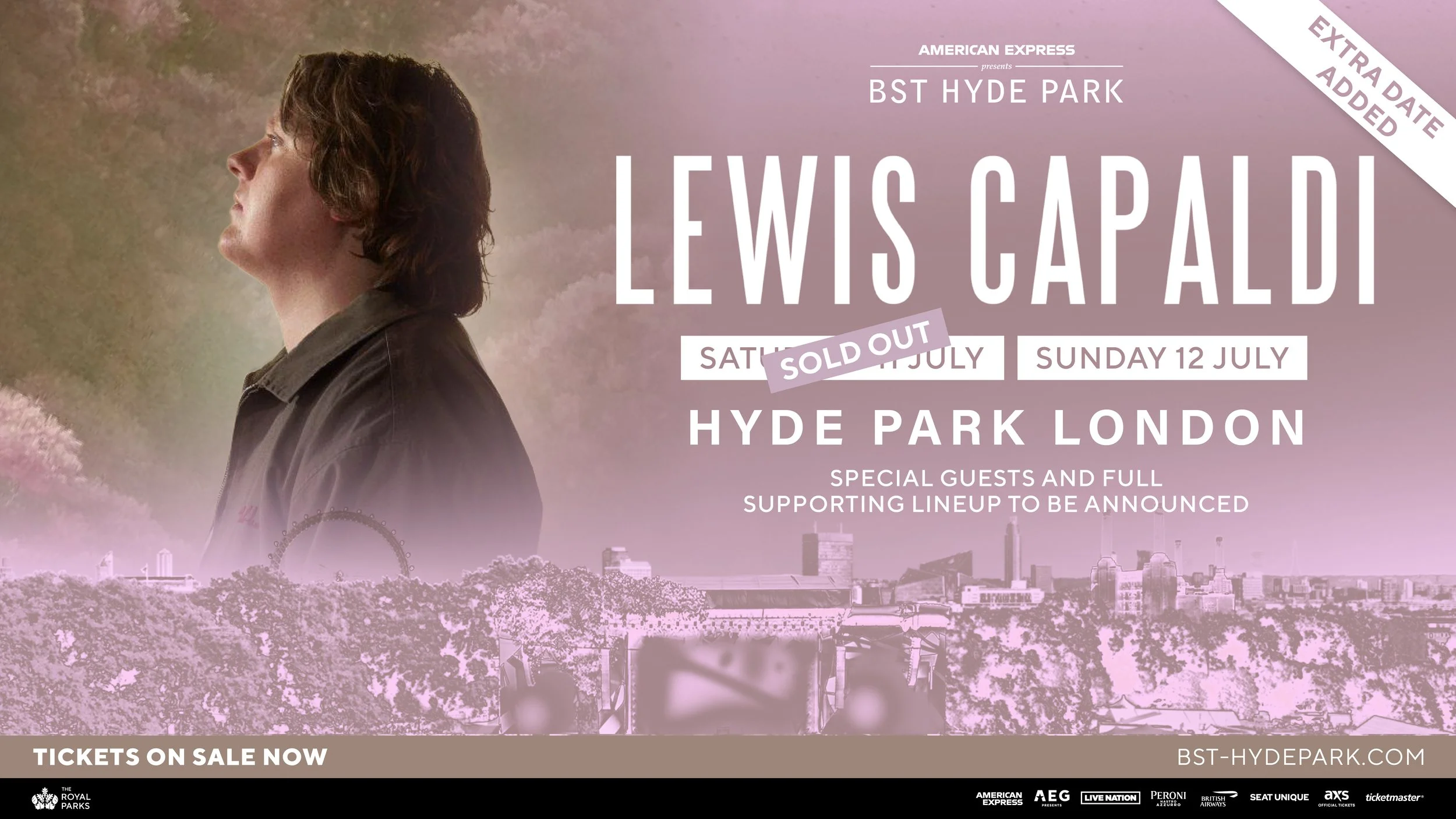 BST HYDE PARK ANNOUNCES EXTRA DATE FOR LEWIS CAPALDI