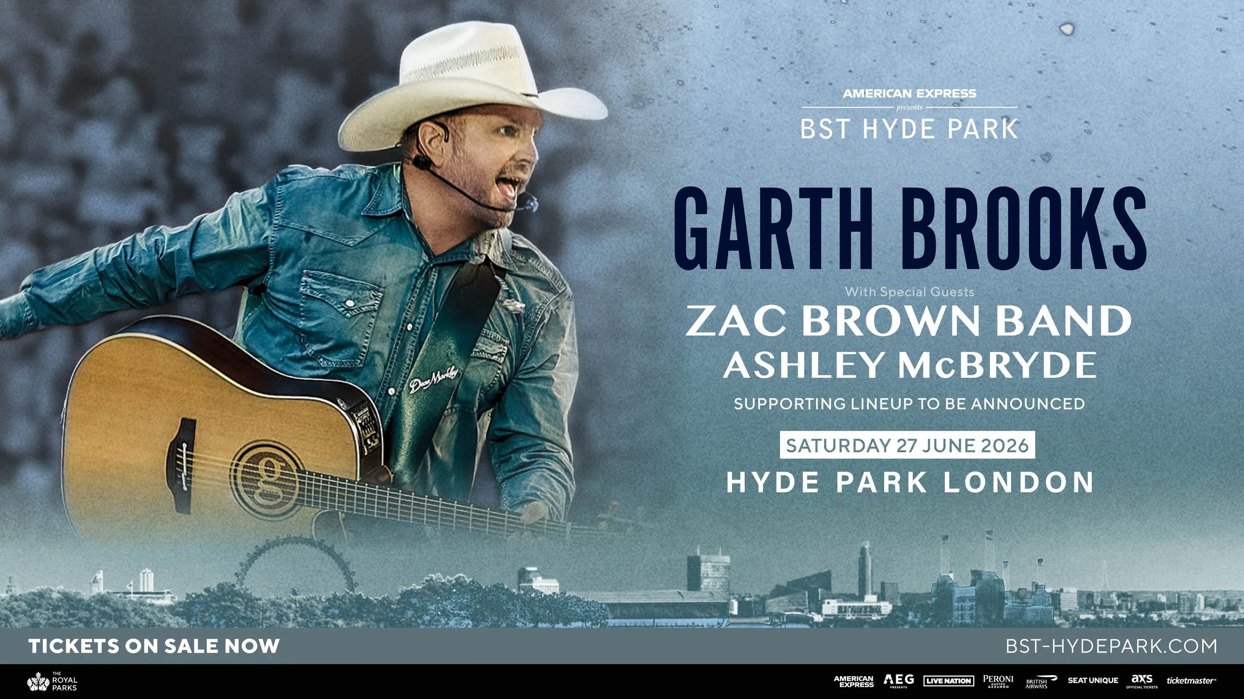 BST HYDE PARK ANNOUNCES FIRST 2026 HEADLINER… GARTH BROOKS