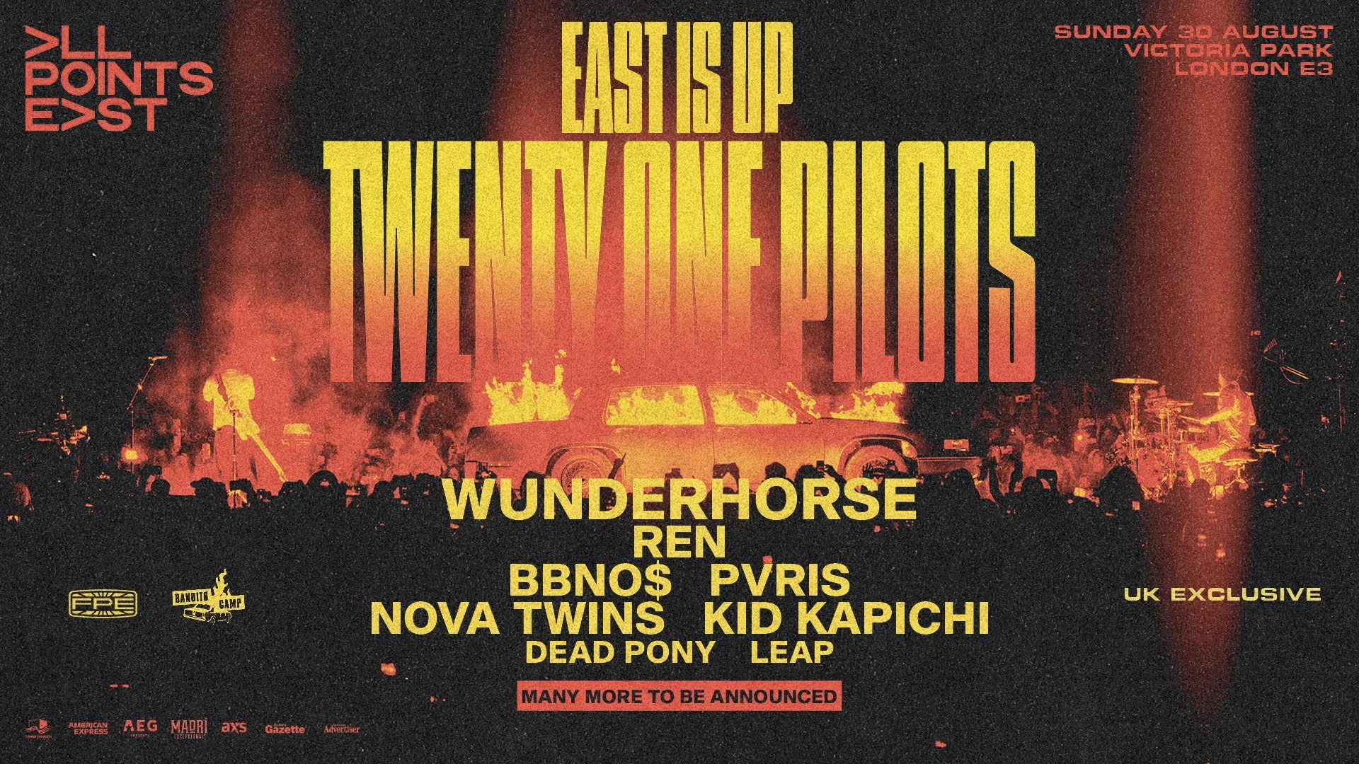 ALL POINTS EAST ANNOUNCES TWENTY ONE PILOTS