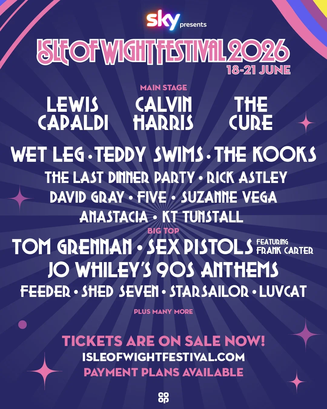 SKY PRESENTS THE ISLE OF WIGHT FESTIVAL 2026:A LEGENDARY LINE-UP RETURNS TO SEACLOSE PARK