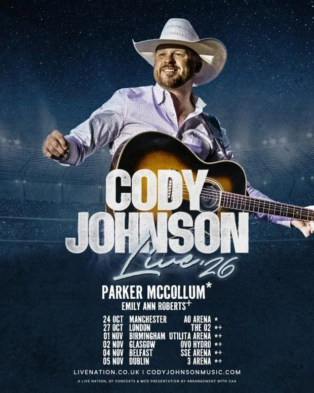 Cody Johnson announces tour of UK &amp; Ireland