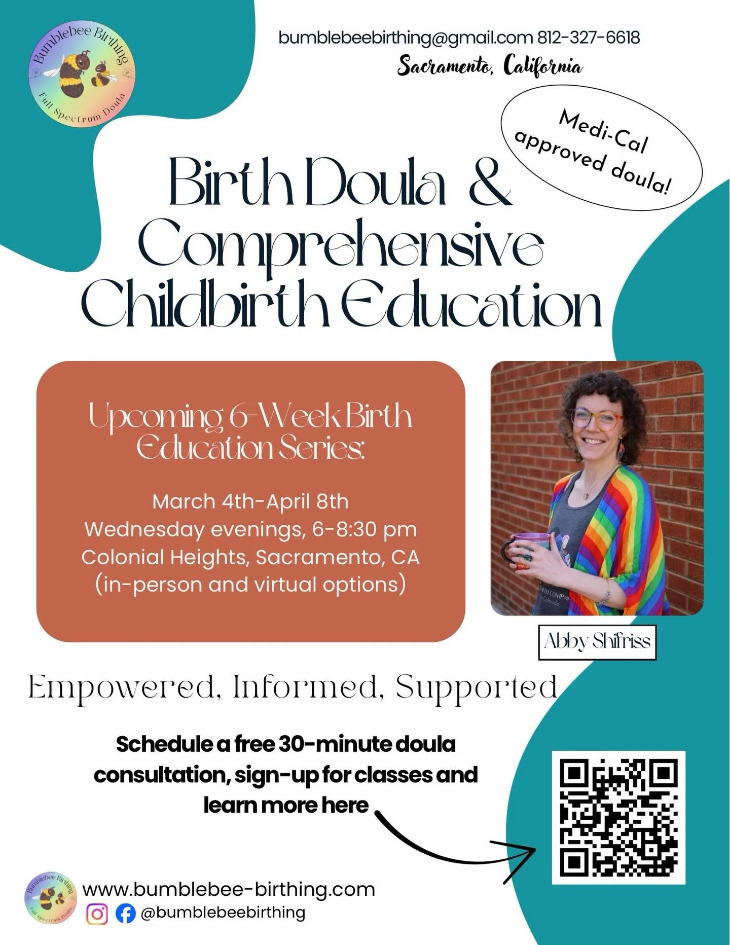 Join me for my next Childbirth Education series, starting March 4th! ❤️ Classes are 6-8:30 on Wednesday evenings and run for 6-weeks. Ready to dive in? Let&rsquo;s do it!! #birtheducation #childbirtheducation #sacramento #sacramentodoula #doula