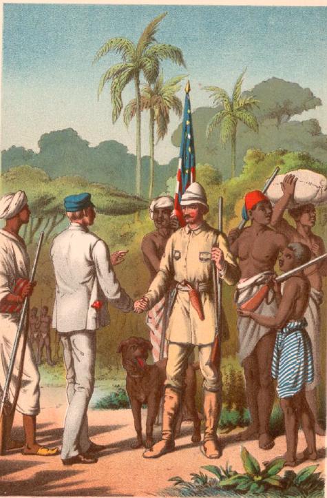 Stanley in Zanzibar, Source: Stanley's Reise durch den dunklen Welttheil, 1880.