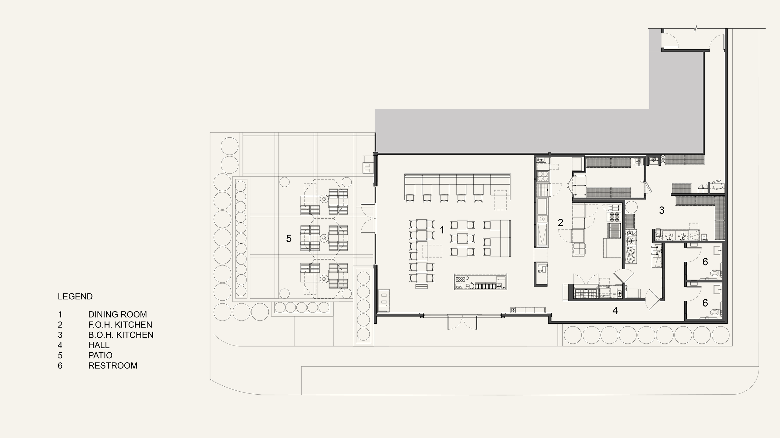 Floor Plan for Cava Grill in California