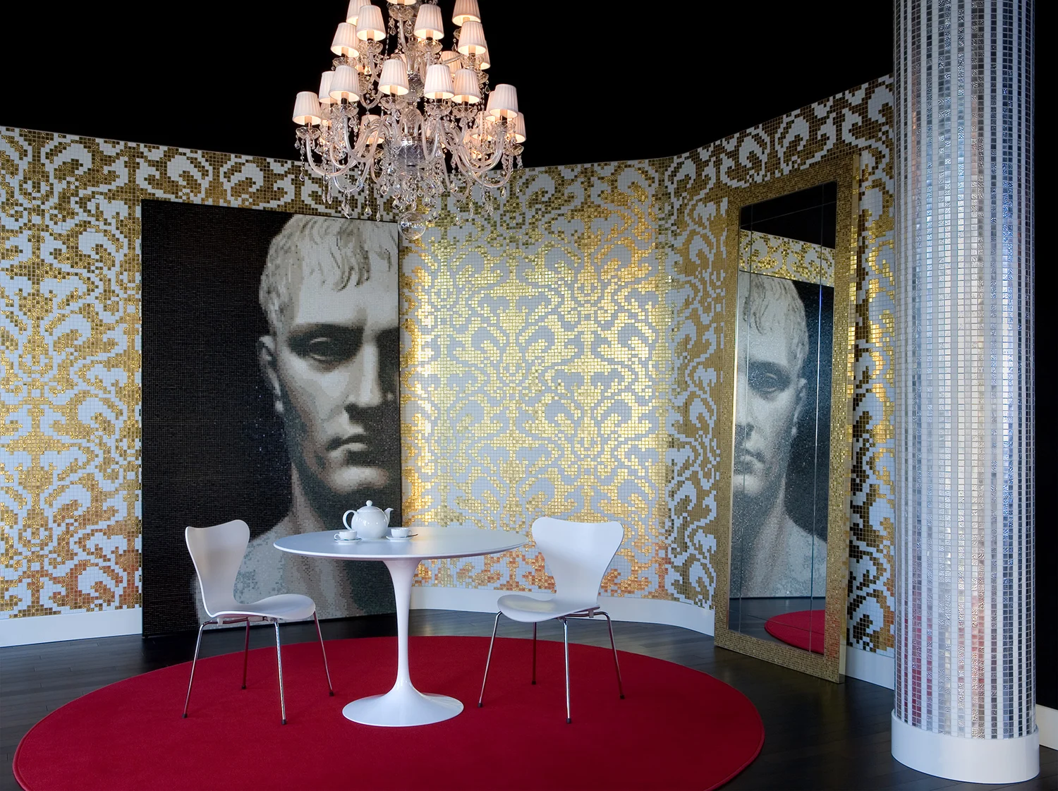Architecture and design for Bisazza showroom in Los Angeles, retail displays and seating