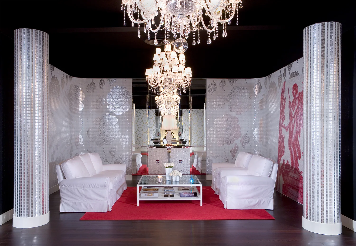 Architecture and design for Bisazza showroom in Los Angeles, lounge area