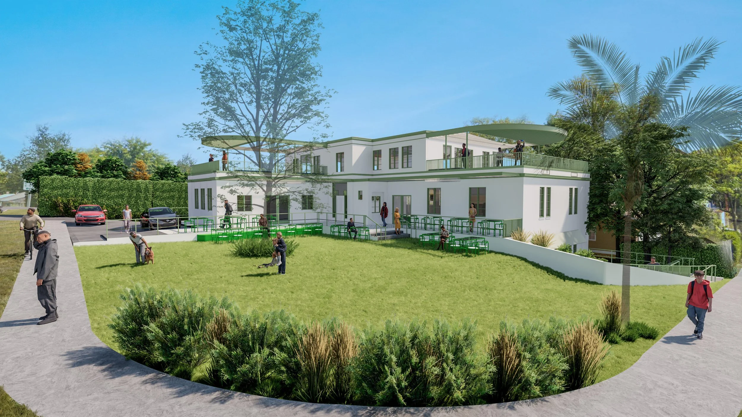 Architecture redevelopment project in Altadena, landscape view