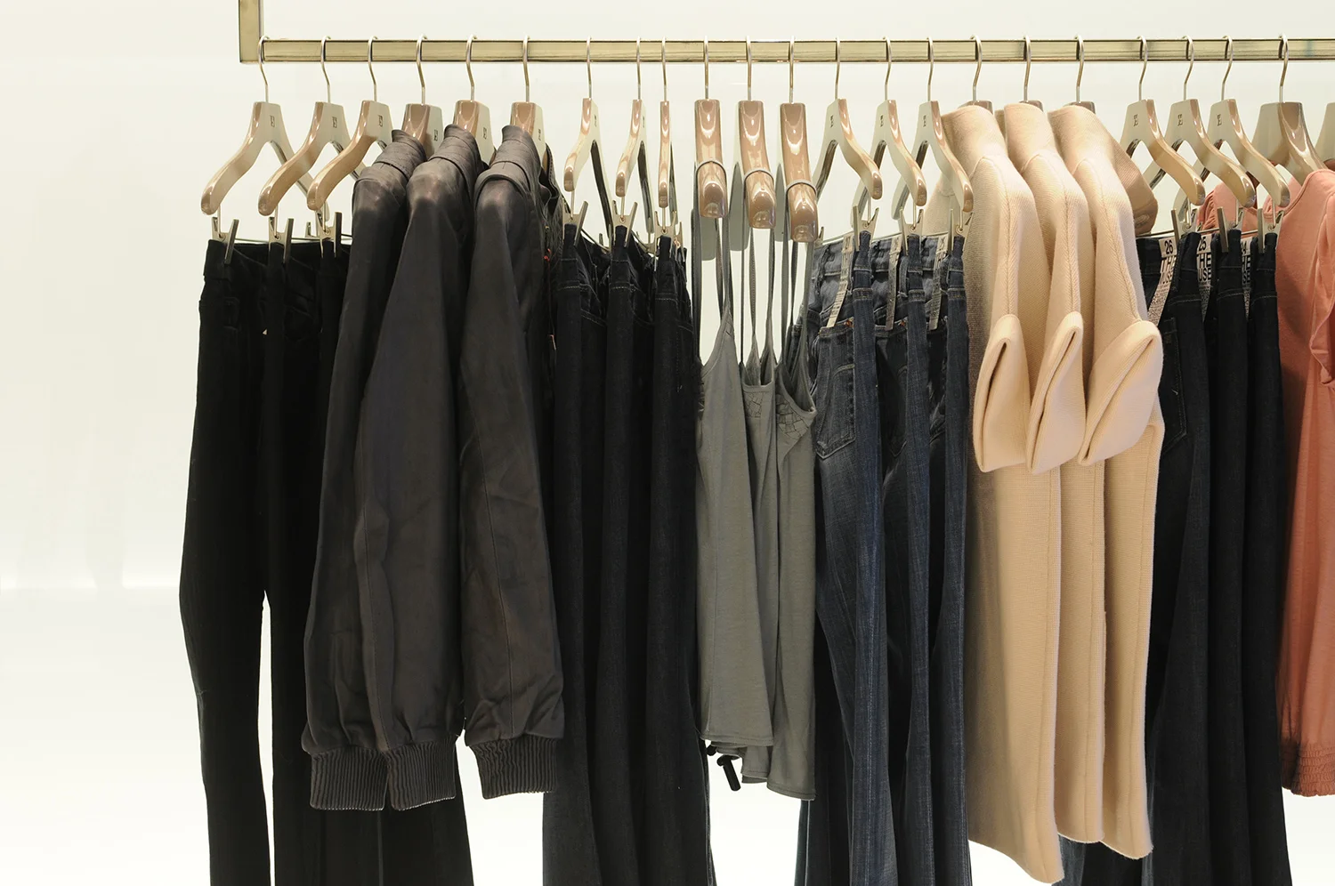 Architecture for Joe's Jeans first retail stores, clothing rack
