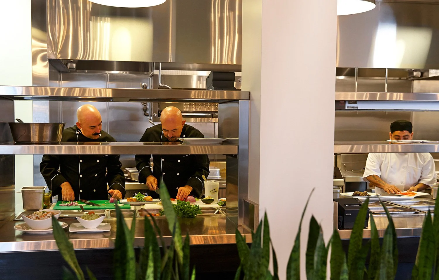 Architecture of Mexicano restaurant in Baldwin Hills, kitchen
