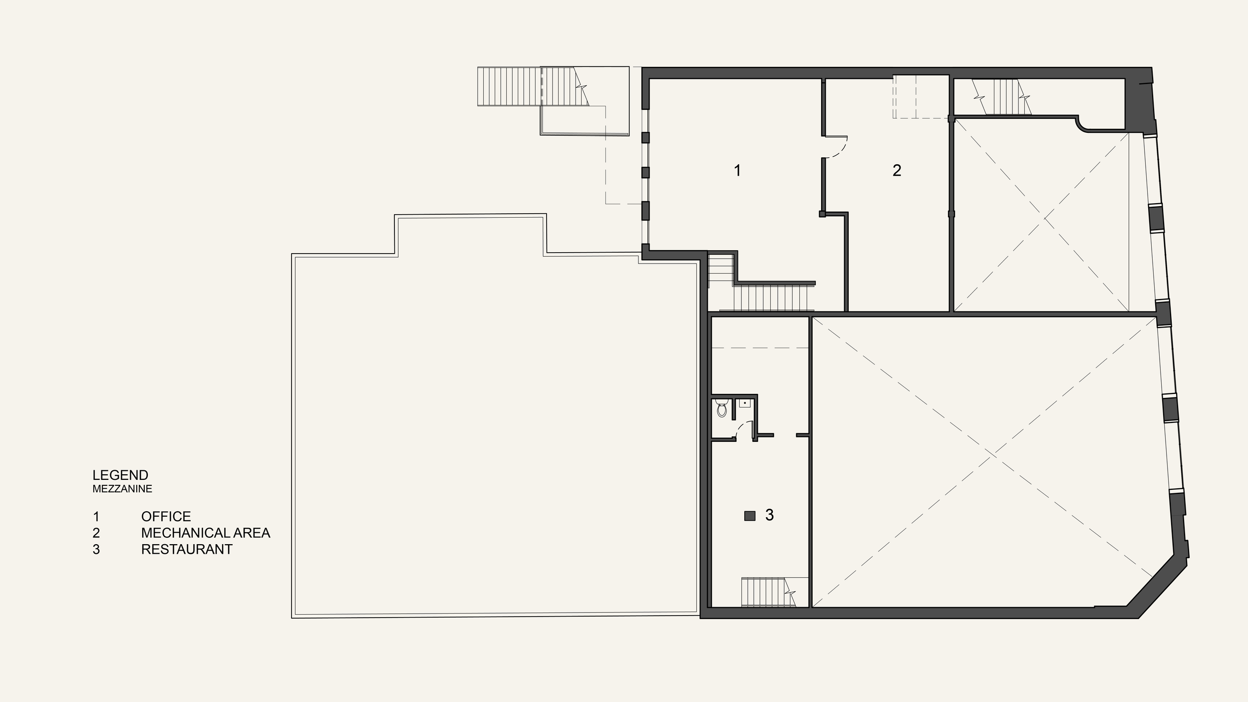 Architectural Plan for Mezzanine of Atwater Village Commercial Property