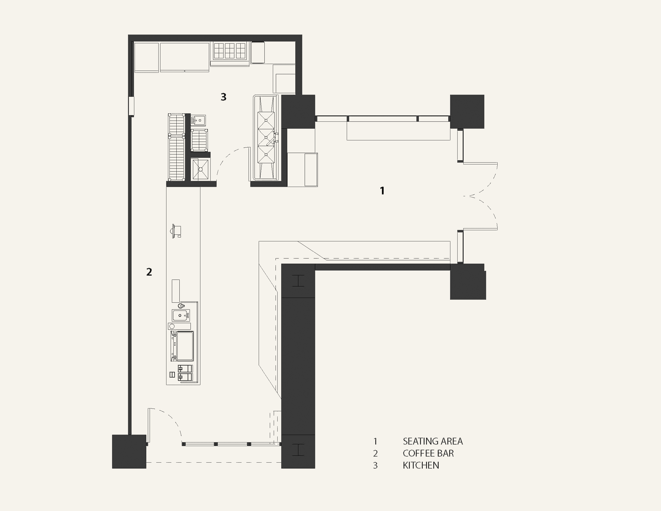 Stereoscope Coffee Architectural Plan I