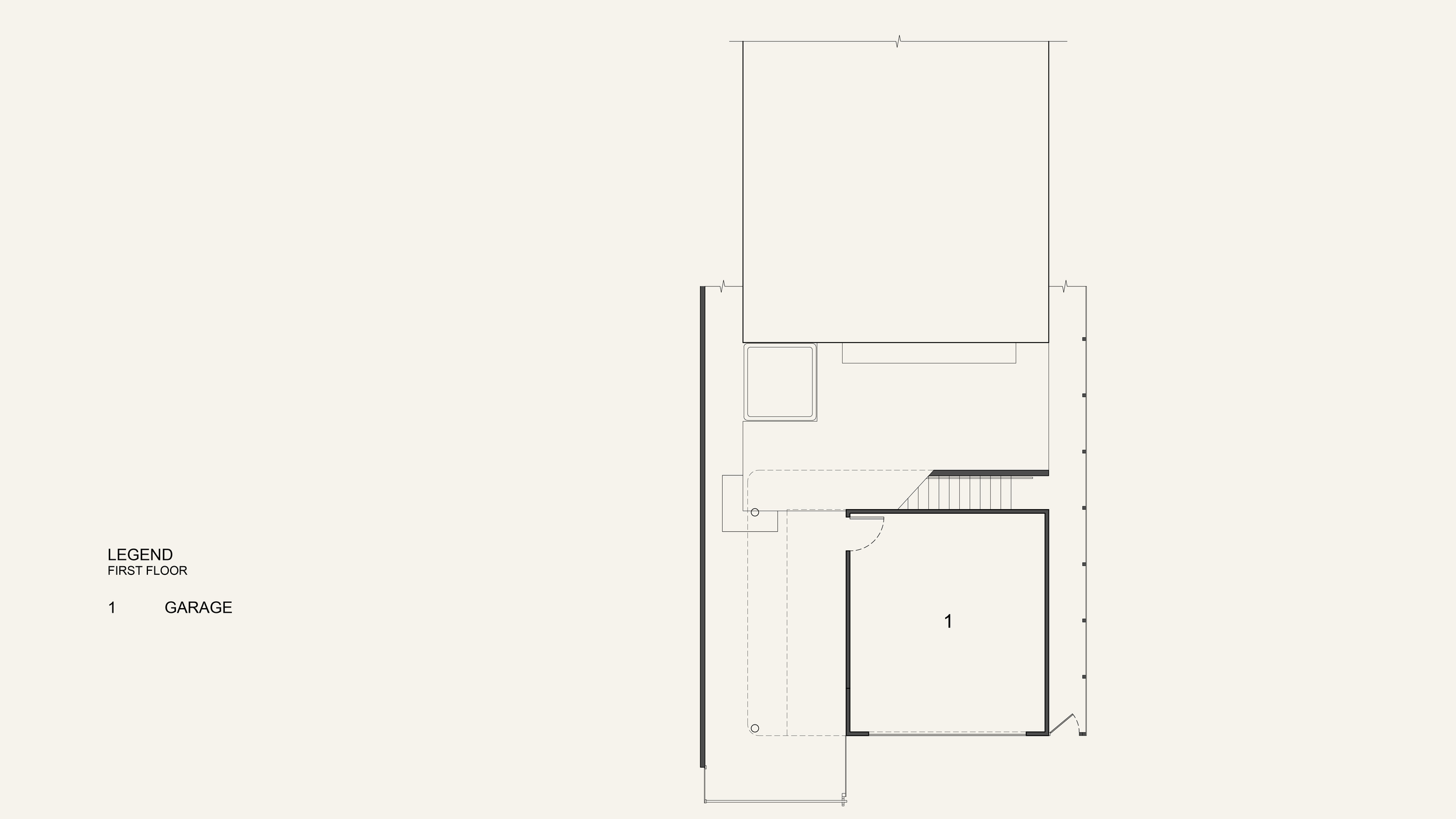 Floorplan for 1st floor of ADU in Venice Beach