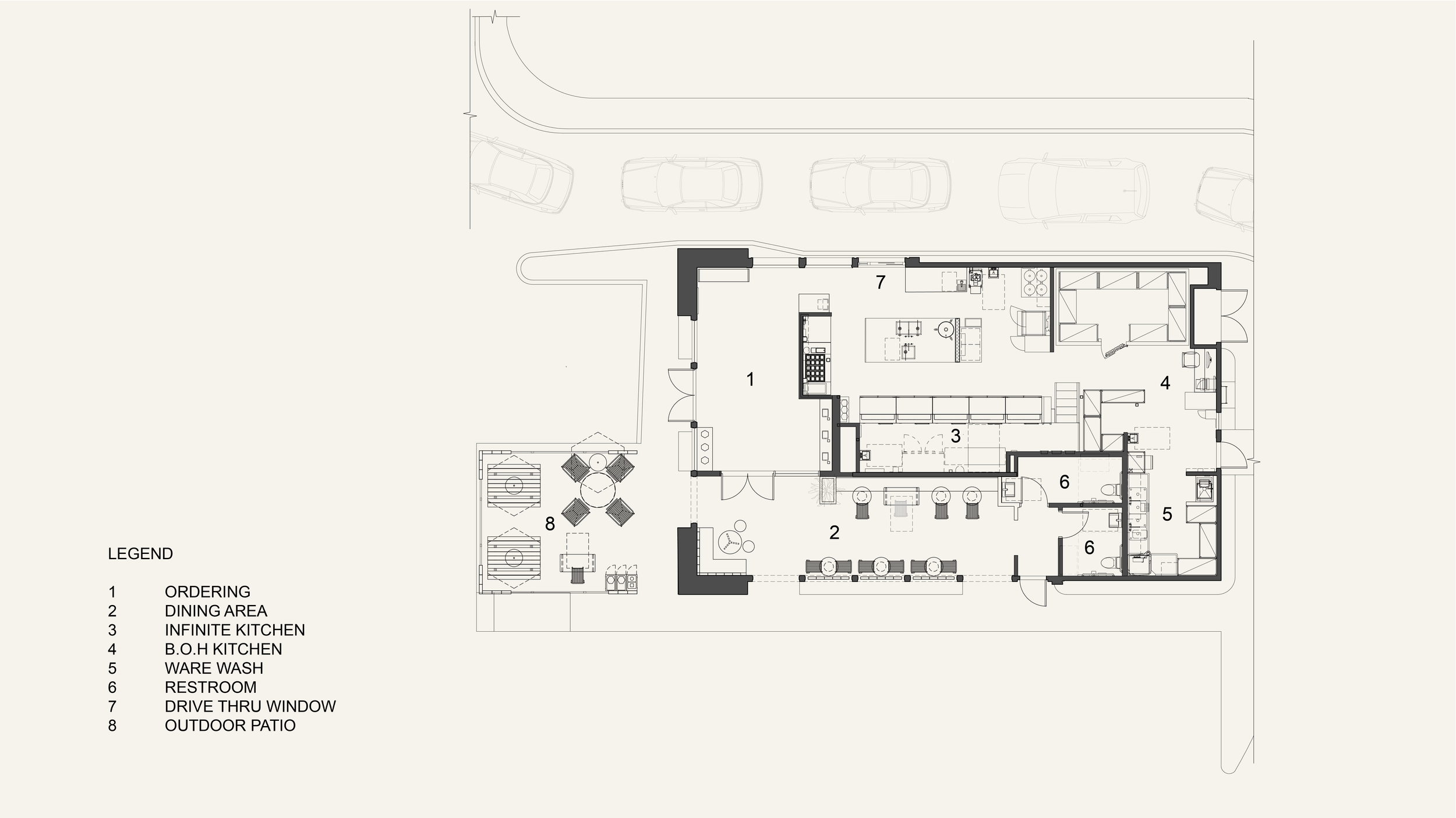 Architectural Plan for Sweetgreen Restaurant in Costa Mesa