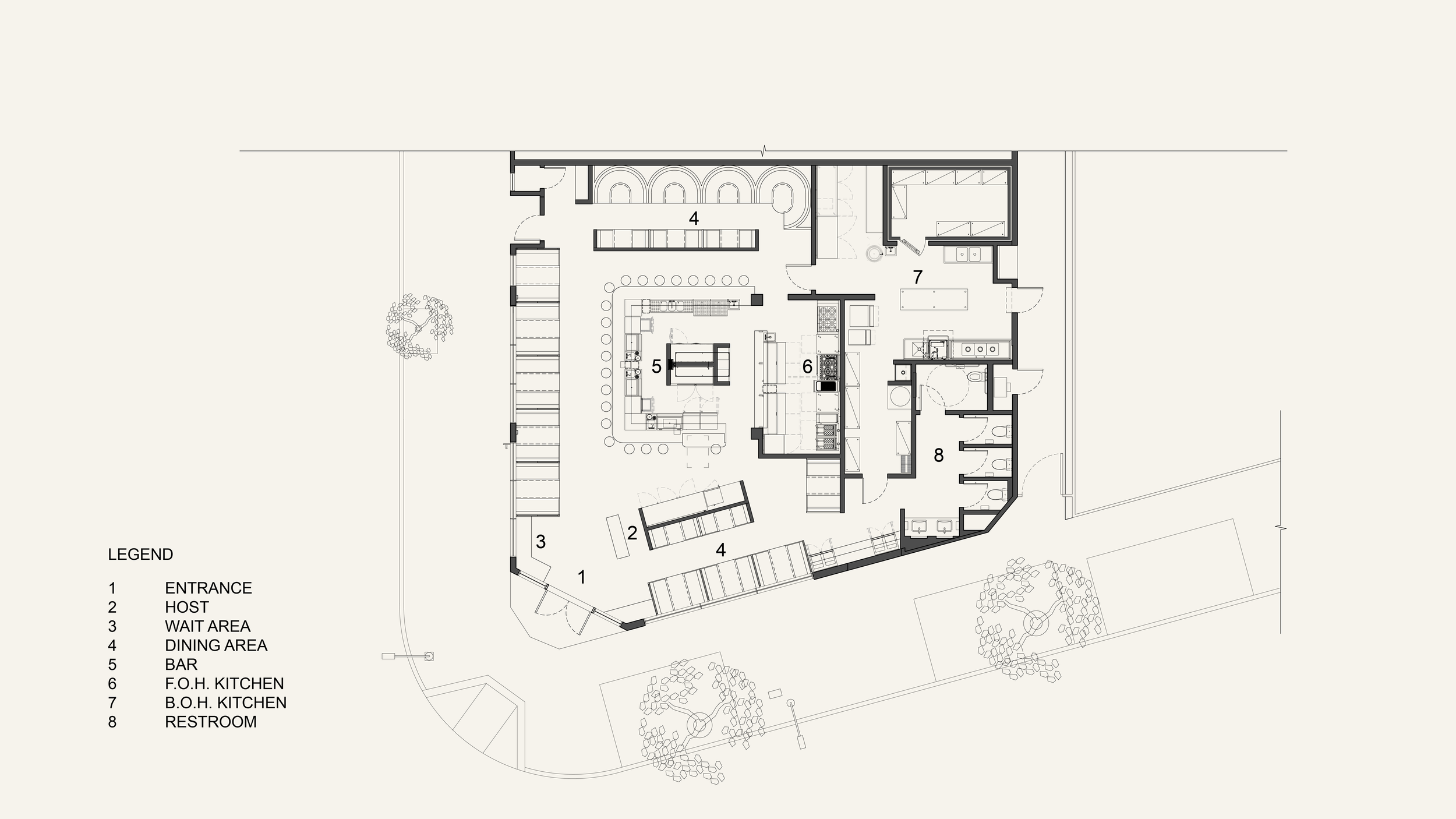 Floorplan for Hermon's Restaurant in Eagle Rock