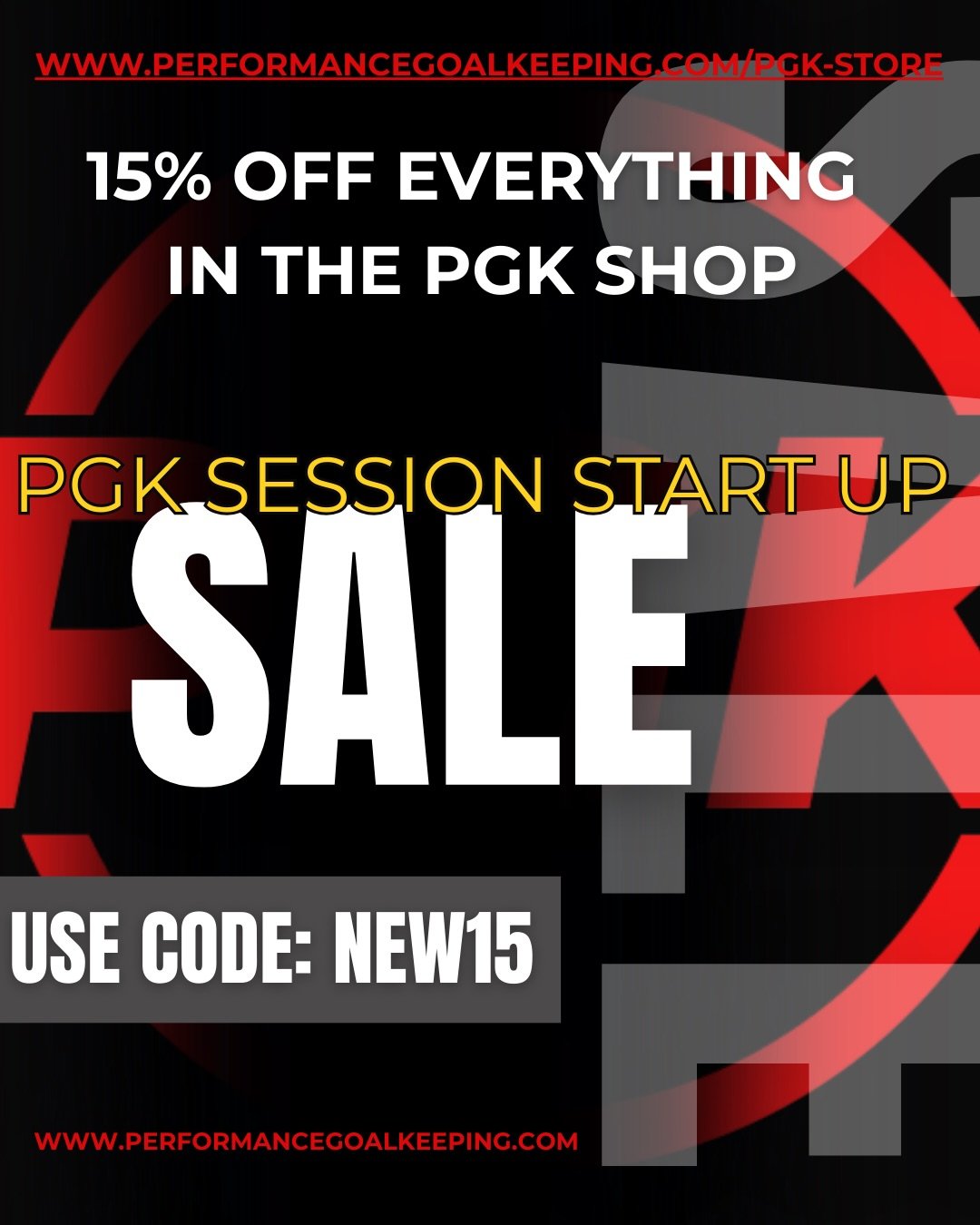 To kick off the first sessions of 2026 we want to offer a 15% off all stock sale before we restock in April. Everything in the PGK shop 15% OFF with code &ldquo;NEW15&rdquo; at checkout. 

The first PGK session of 2026 is Friday March 13th. Sign up n