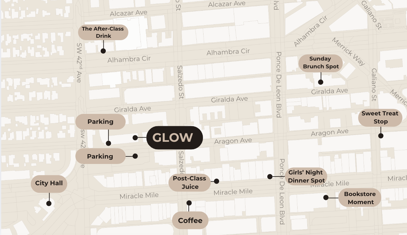 Map of Glow surrounding area