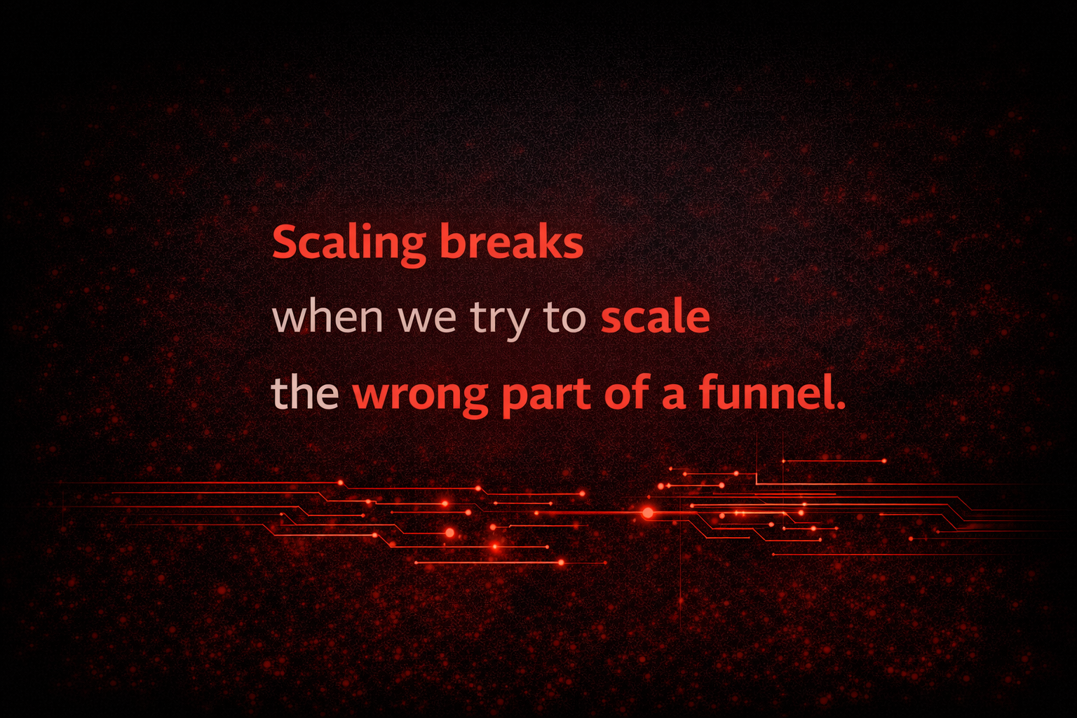Scaling fails because we try to scale the wrong part.