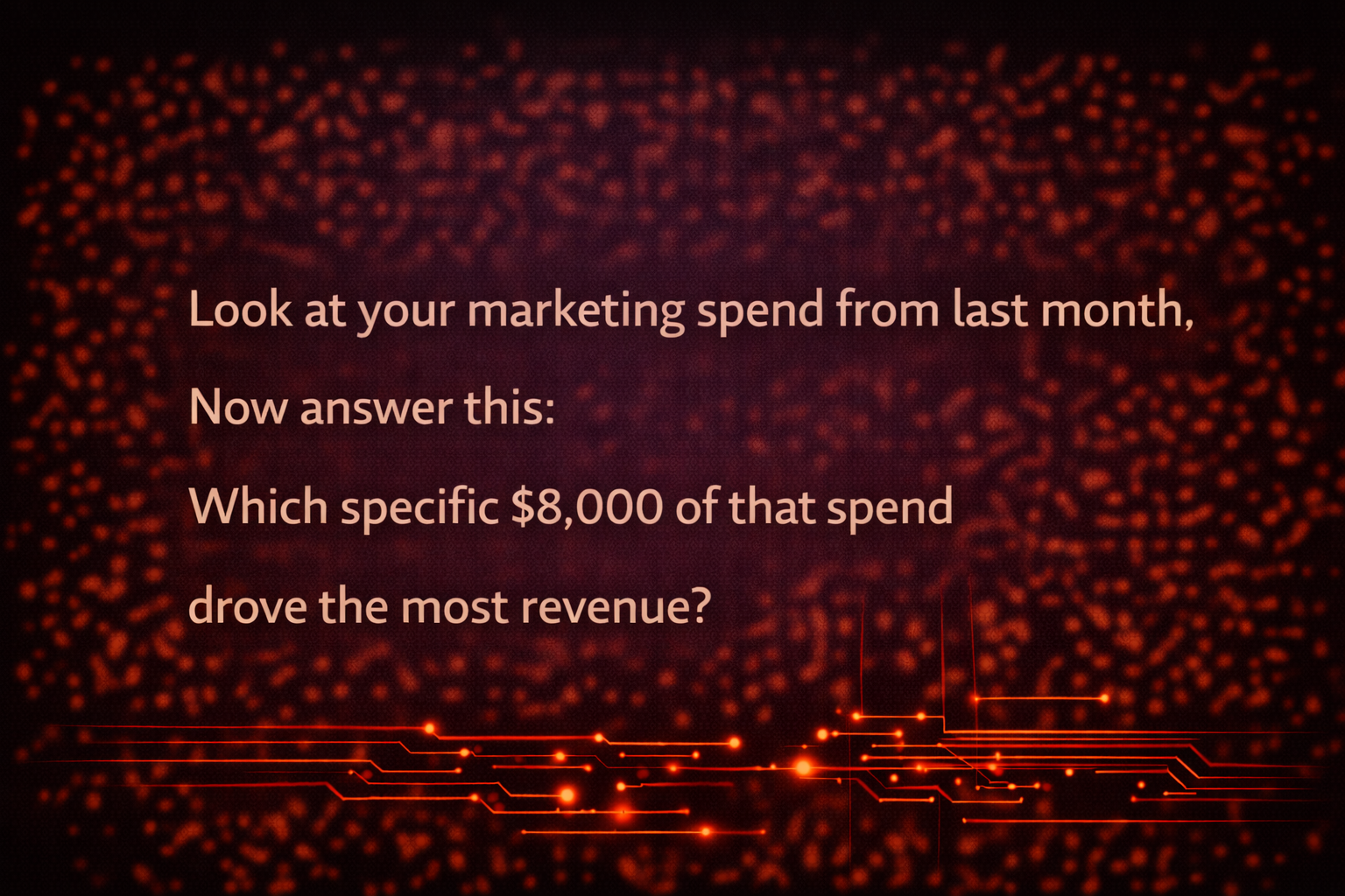 Let's look at your marketing spend
