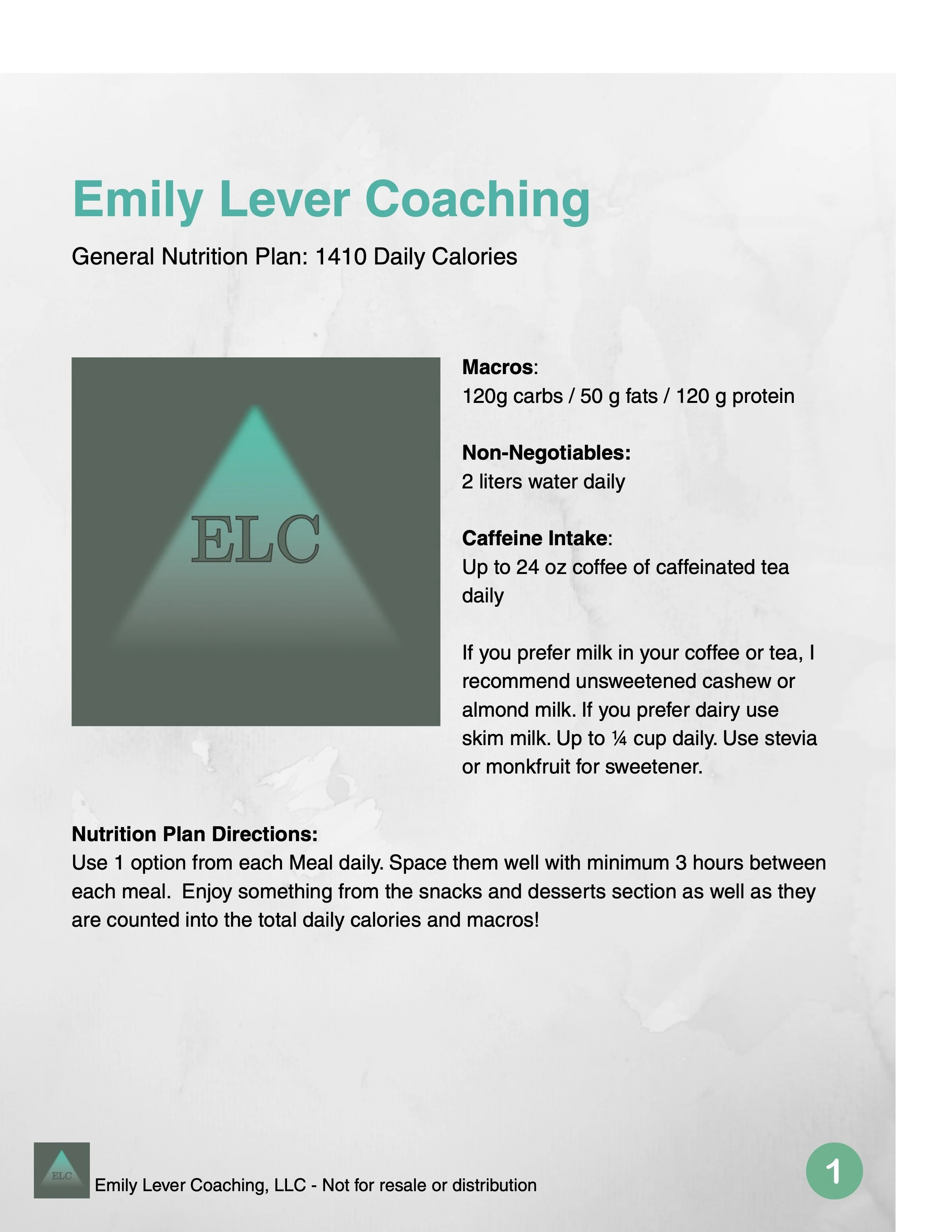 Tailored Meal Plan A