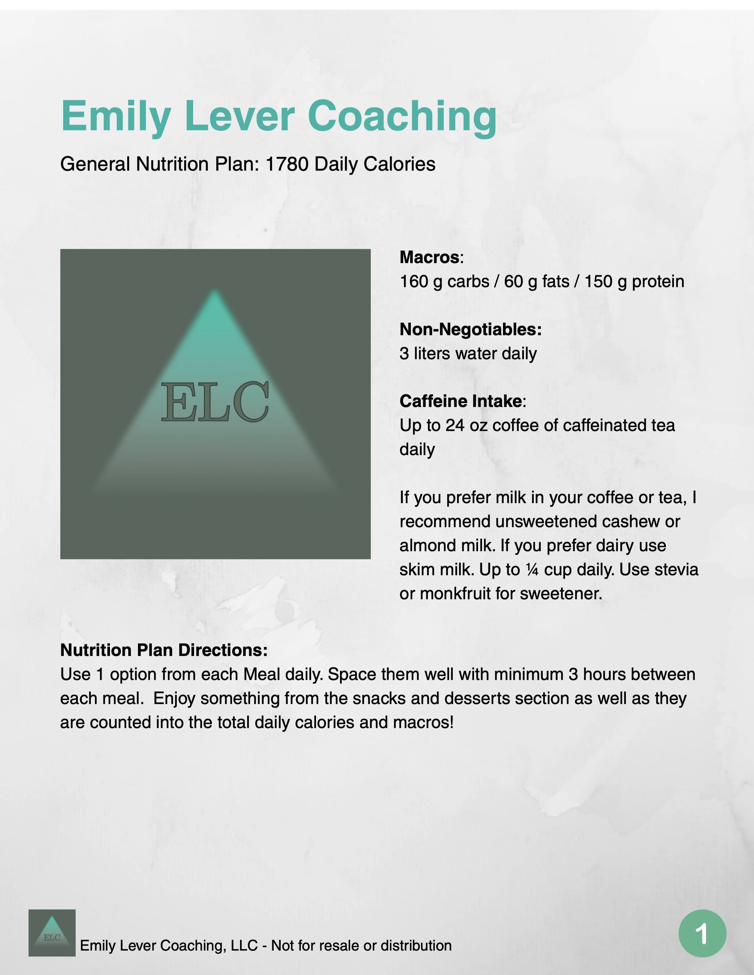 Tailored Meal Plan E