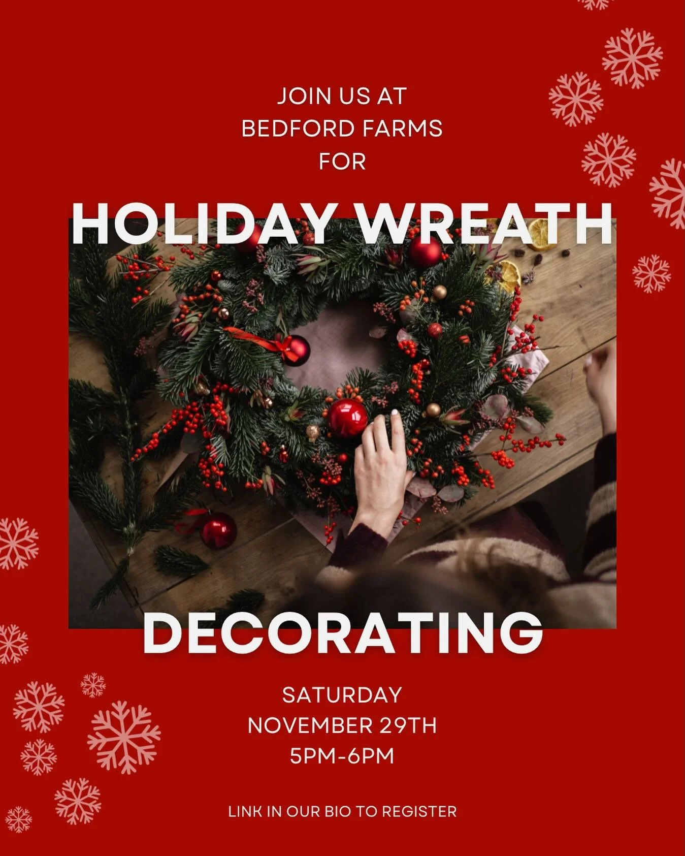 ✨ Holiday Wreath Decorating Workshop ✨
Saturday, November 29th &bull; 5&ndash;6 PM

Step into the season with an intimate, hands-on wreath decorating experience in our loft. Guided by our expert floral designer, you&rsquo;ll craft your own bespoke ho