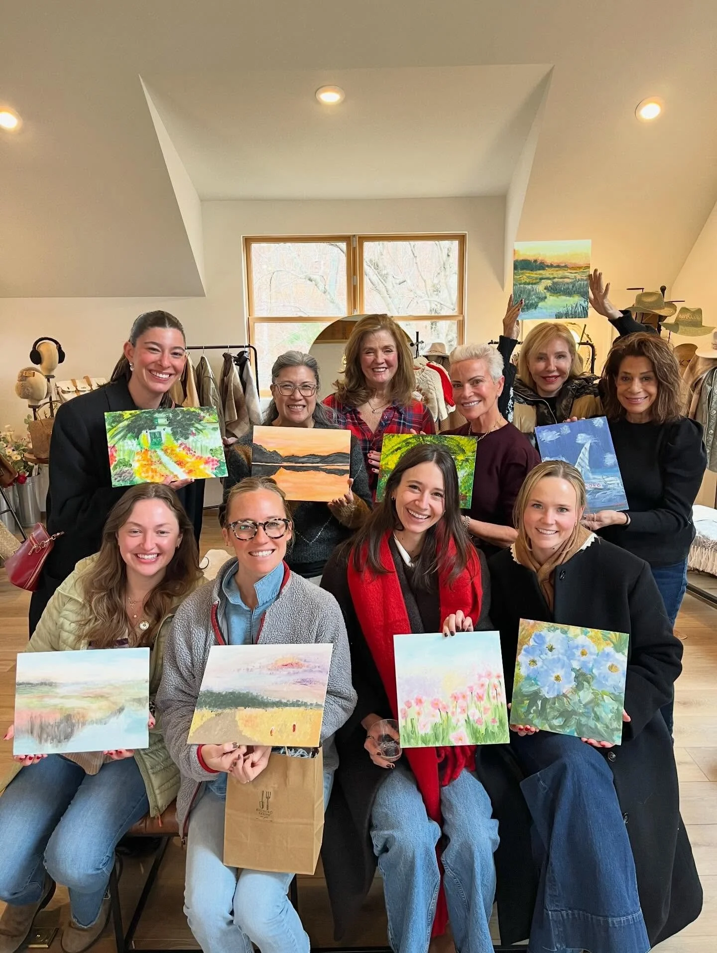 So grateful for everyone who joined our Holiday Sip &amp; Paint 🎨✨ With expert guidance from Kendall Klingbeil and plenty of festive inspiration, each canvas turned into a beautiful, one-of-a-kind masterpiece. We loved sharing this creative, seasona