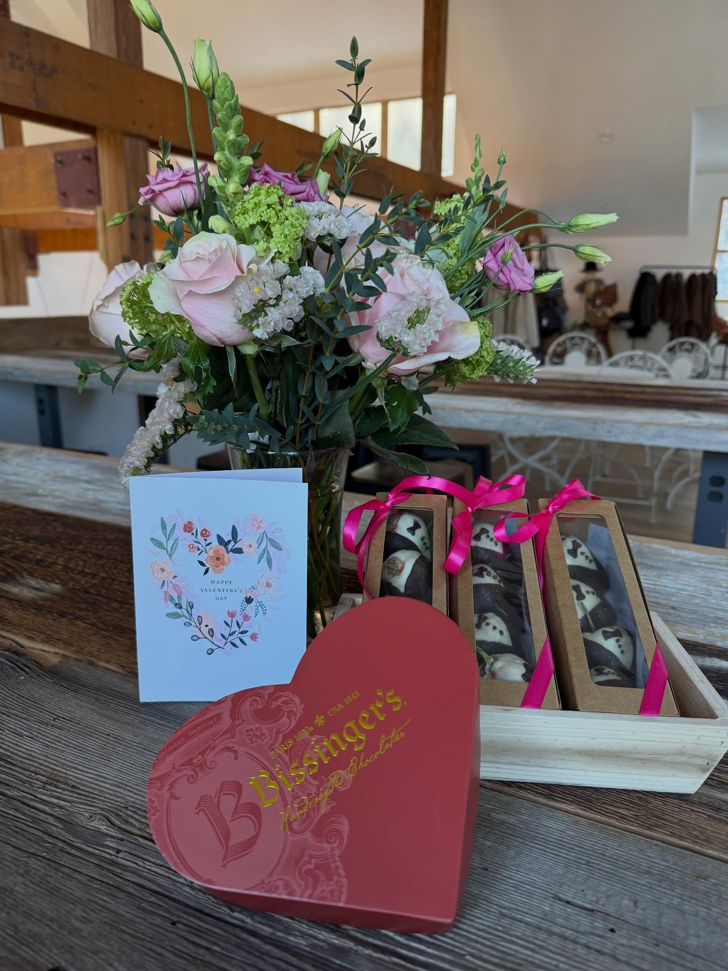 There&rsquo;s so many ways to say &ldquo;I love you!&rdquo; Here are a few great ways&mdash; flowers, chocolate covered strawberries, truffles and a card. Stop by the shop and pick up yours today!
