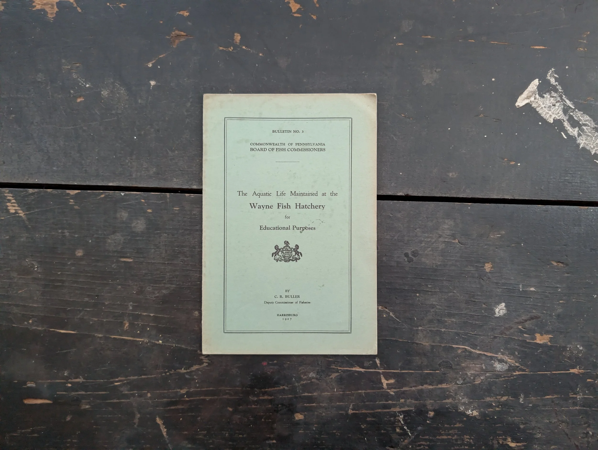 Vintage (1927) The Aquatic Life Maintained at the Wayne Fish Hatchery for Educational Purposes by C. R. Buller