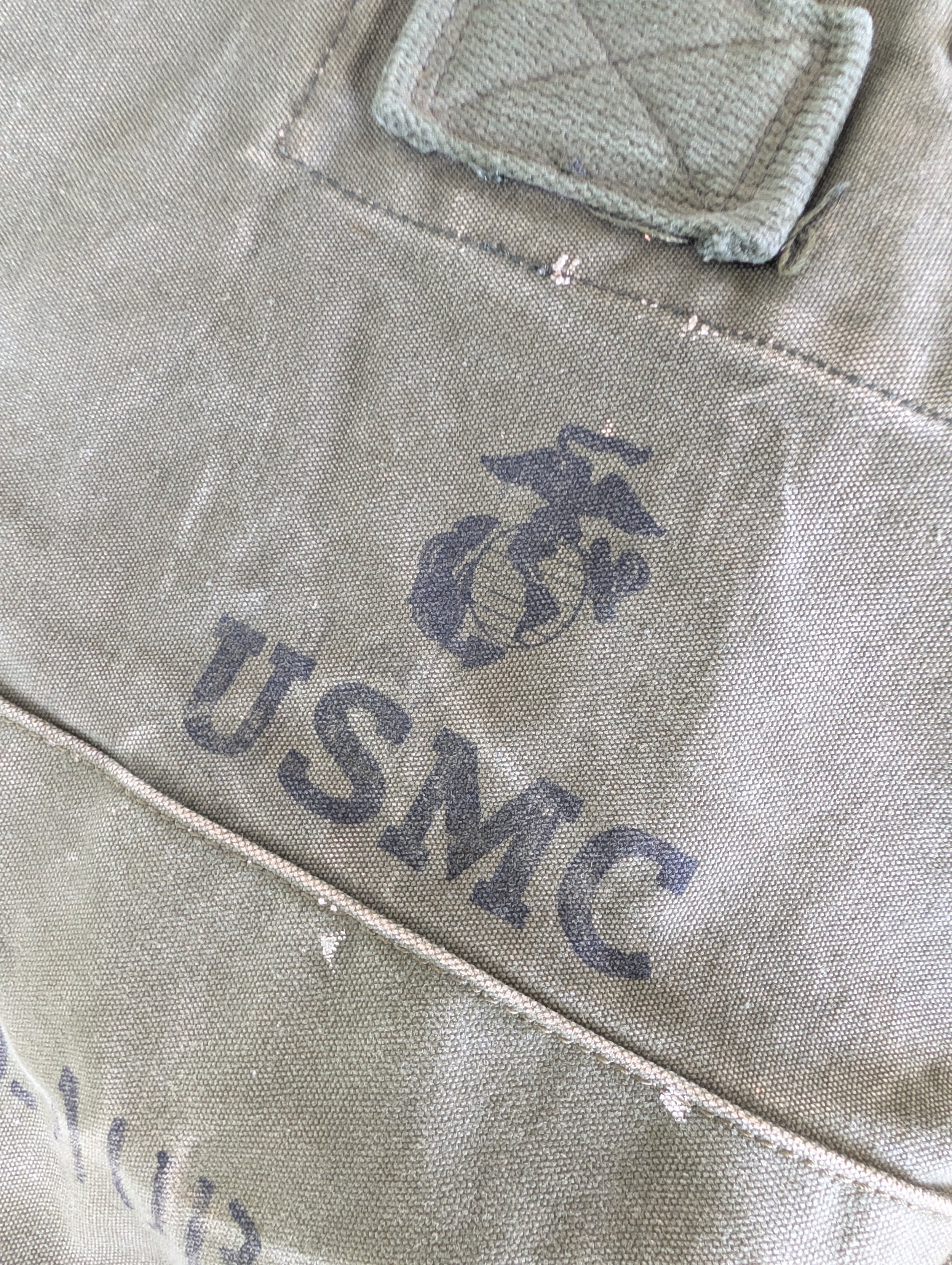 Vintage (1970s) U.S. Marine Corps (USMC) Canvas Sea Bag // Duffel Bag.