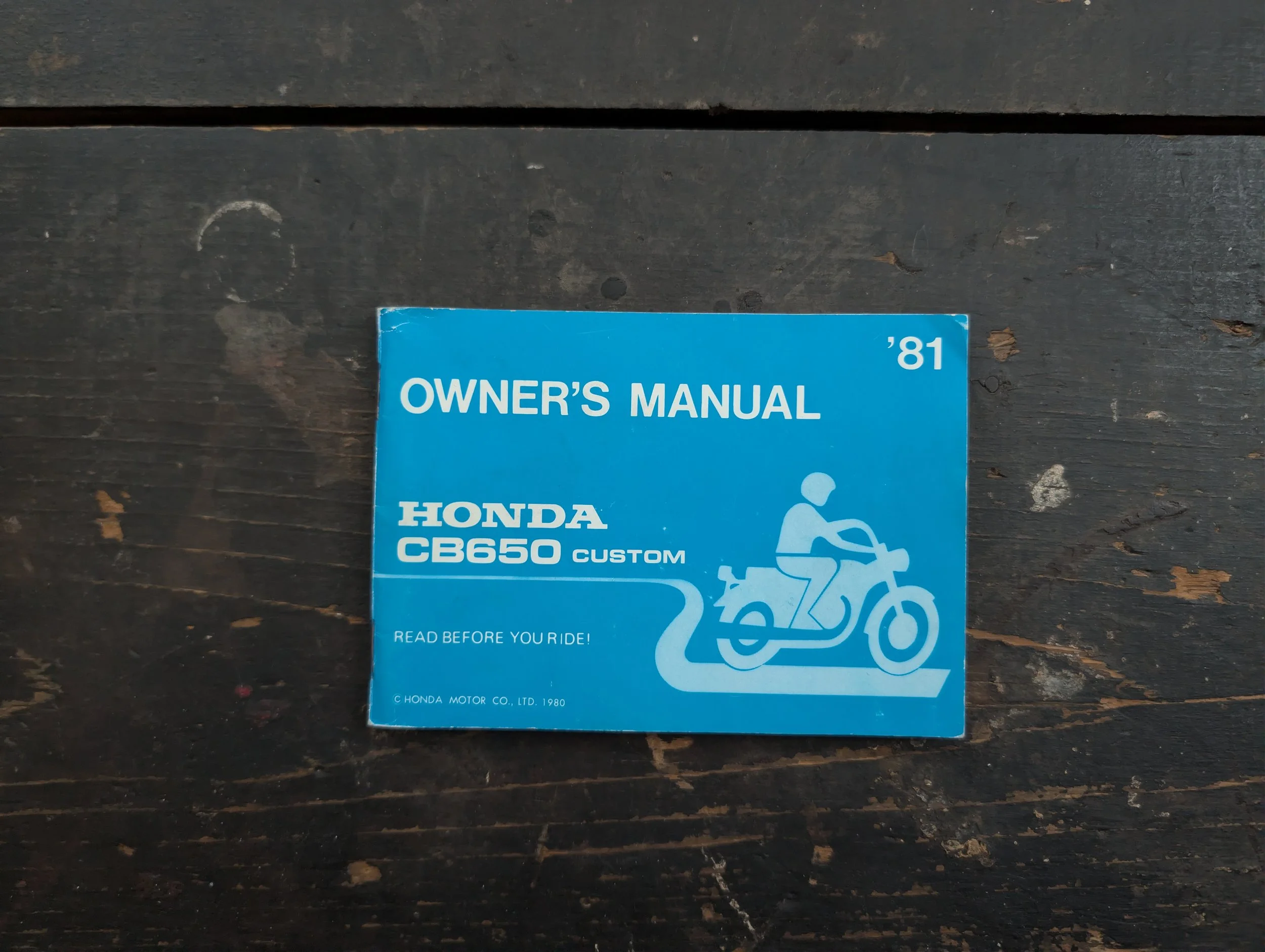 Vintage (1981) Original Owner's Manual Honda CB650 Custom Motorcycle.